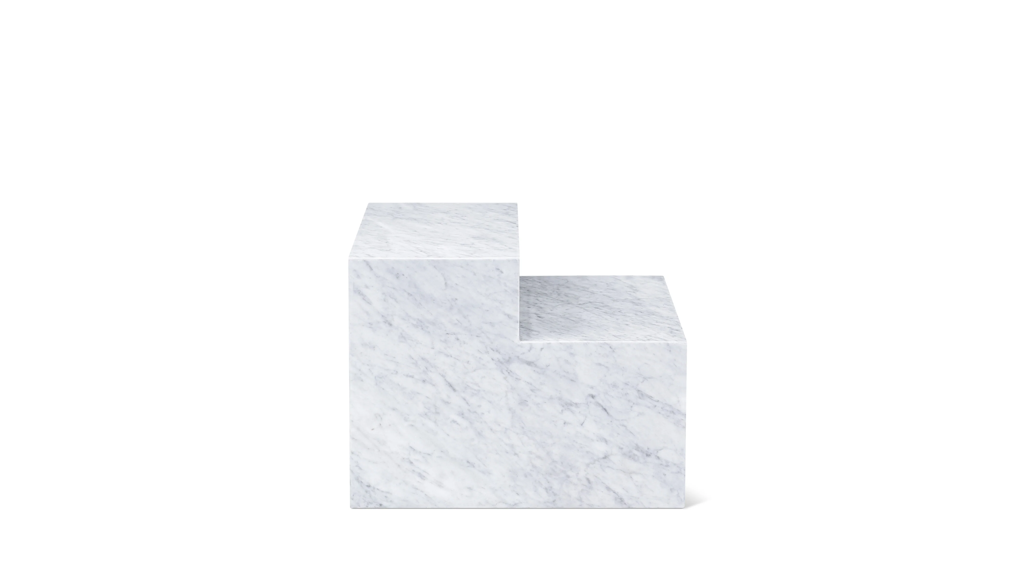 Align Coffee Table, Tiered, Carrara Marble - Image 4