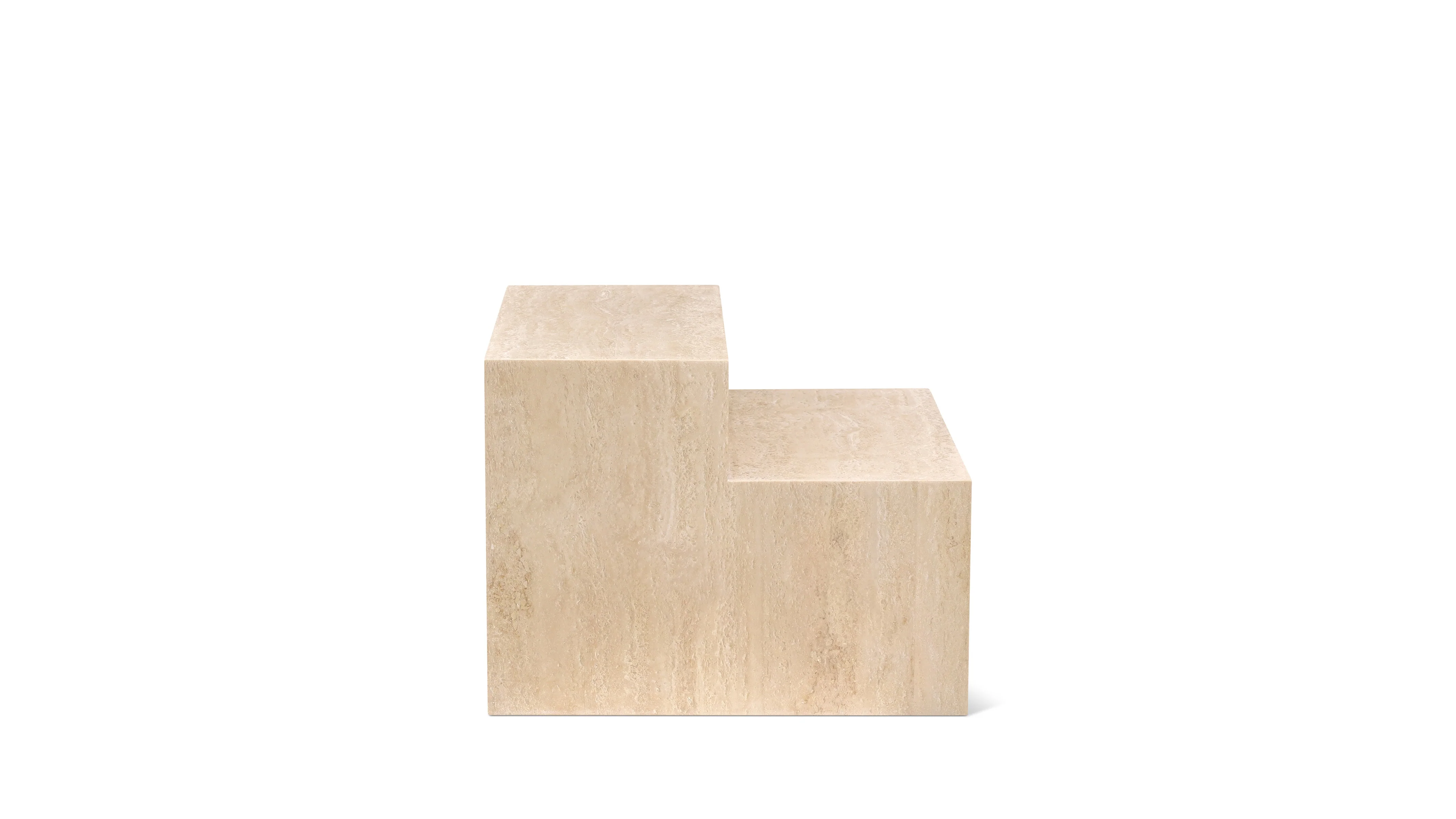 Align Coffee Table, Tiered, Travertine - Image 4