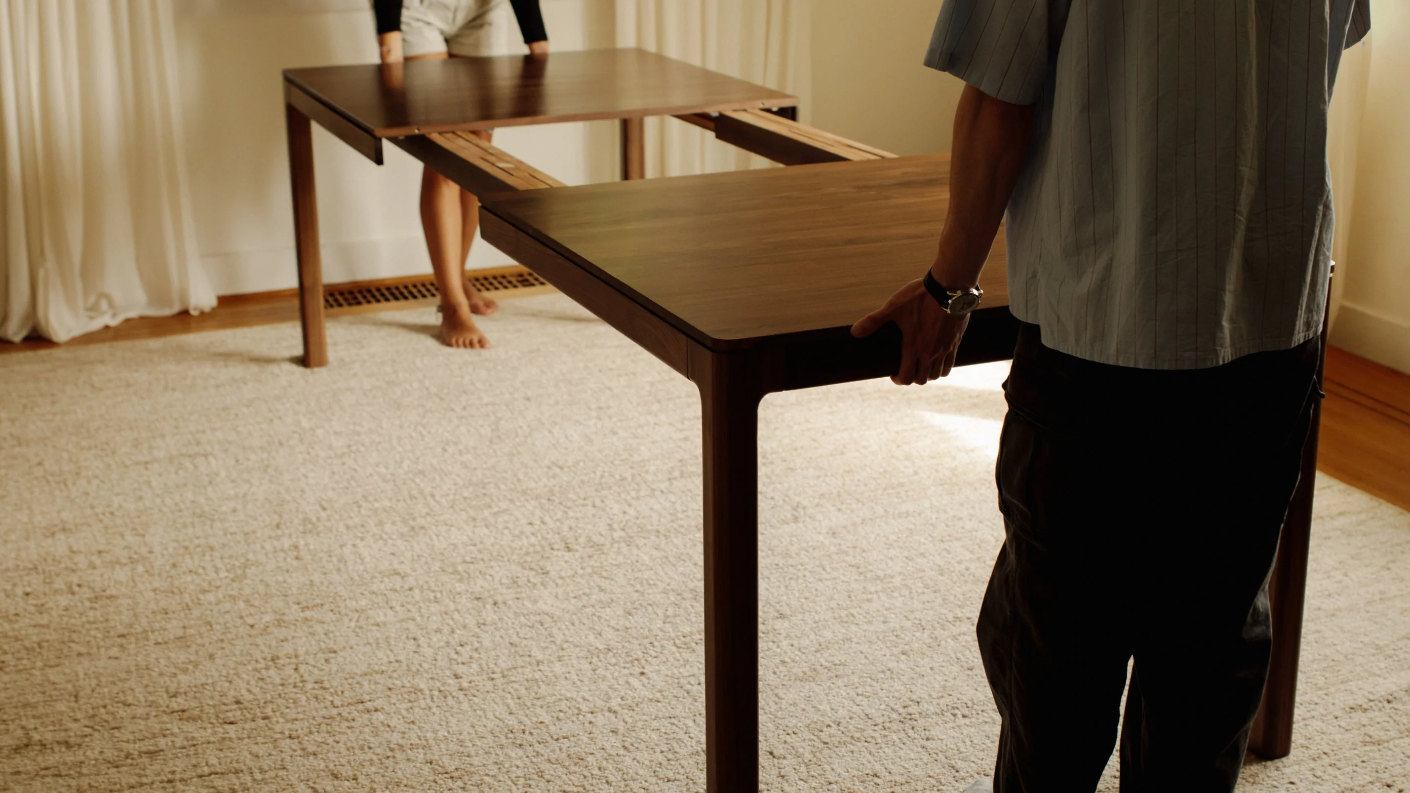 Bridge Extendable Dining Table, Seats, 6-10, American Walnut - Image 10