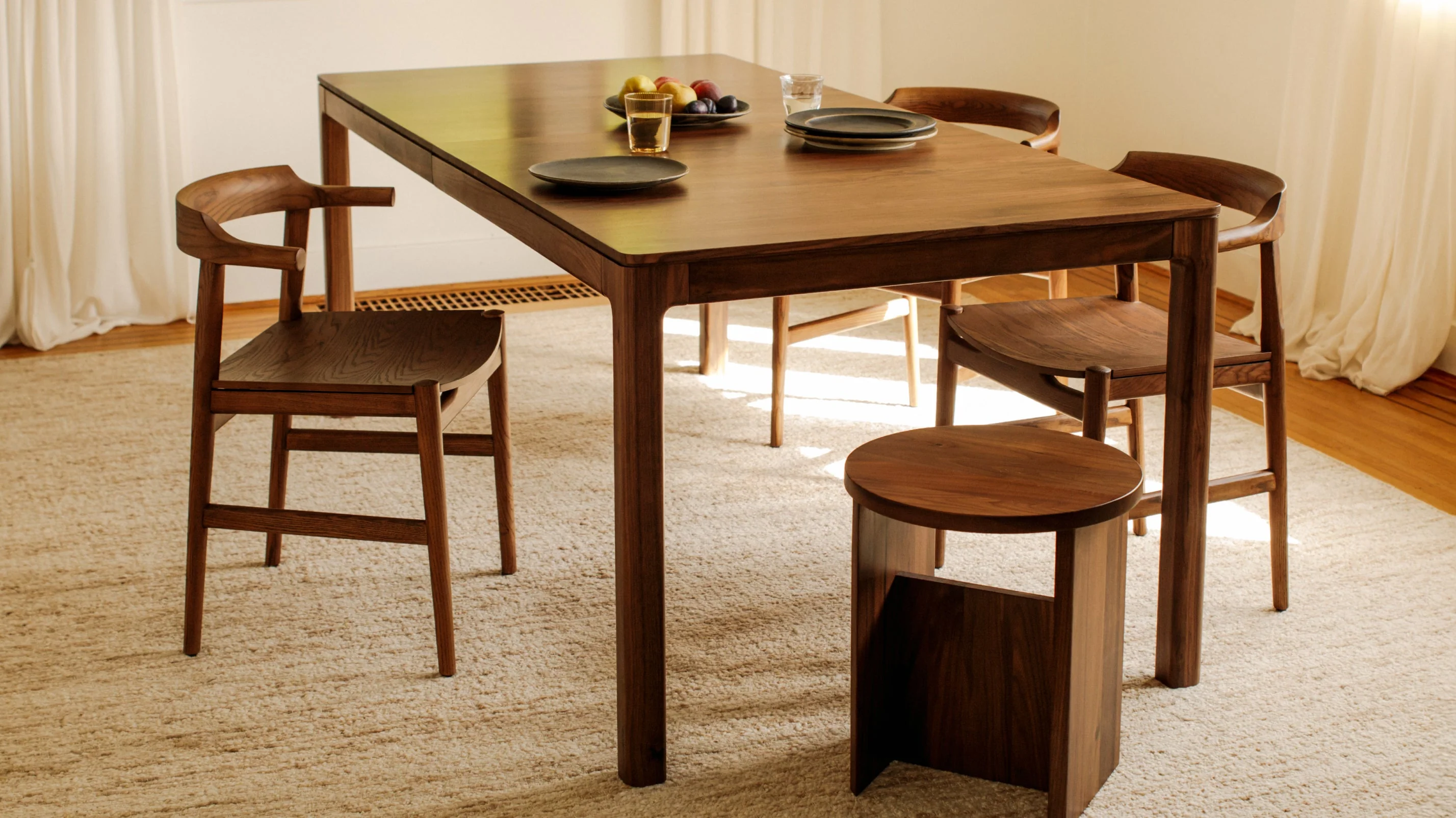 Bridge Extendable Dining Table, Seats, 6-10, American Walnut - Image 3