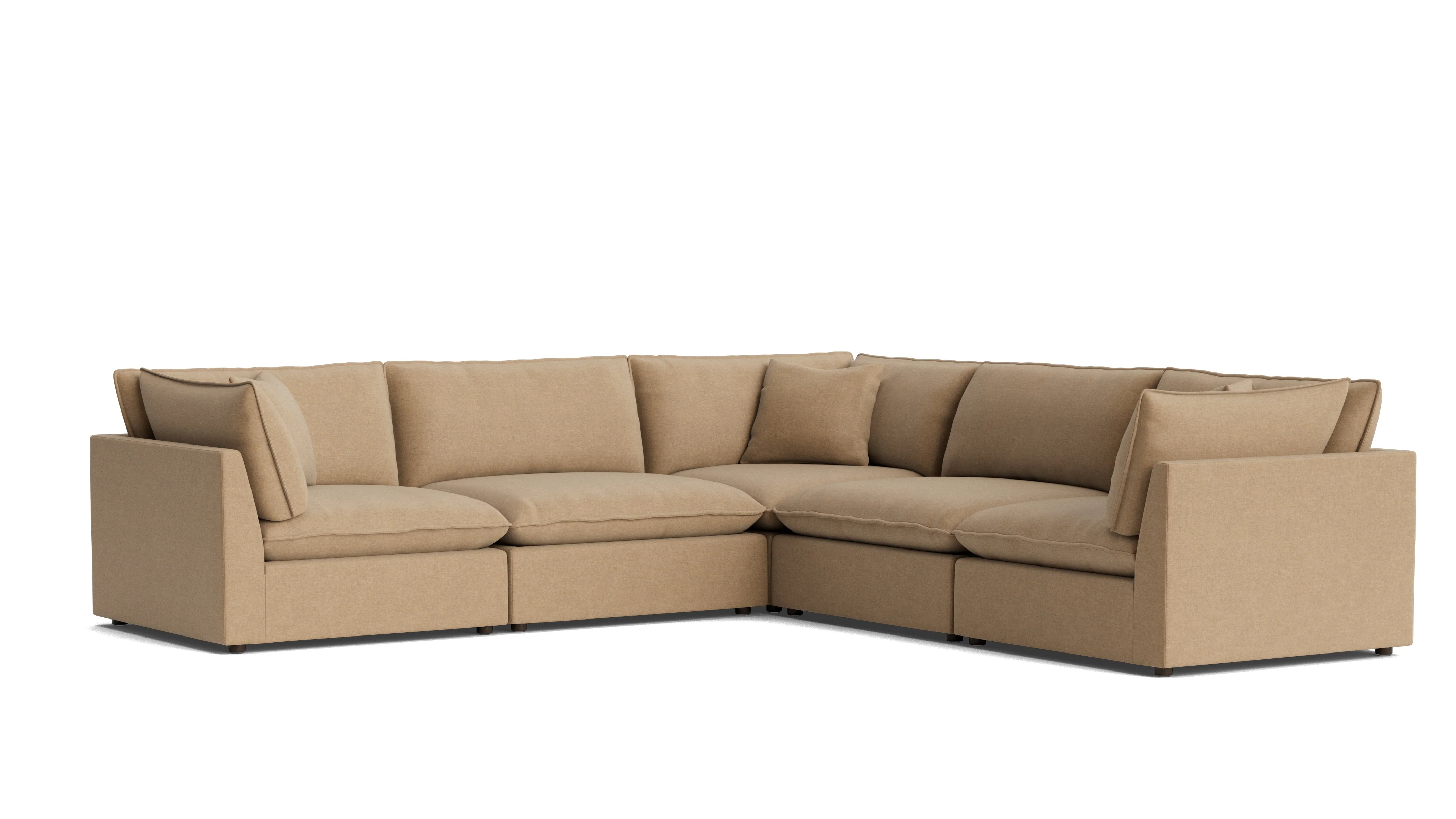 Chill Time 5-Piece Modular Sectional Closed, Hazelnut - Image 3