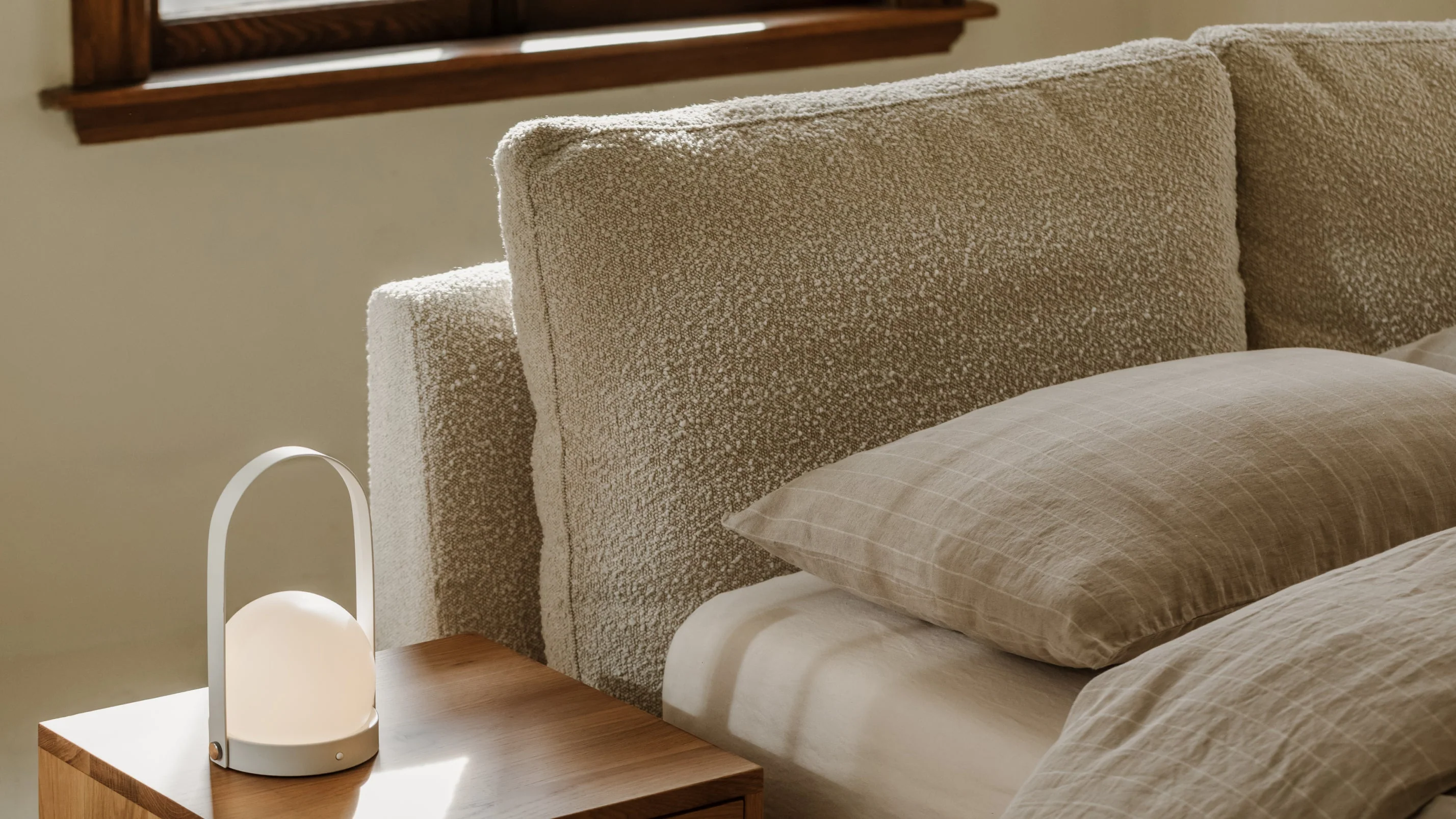 Cloud Bed with Storage, King, Cream Boucle - Image 13