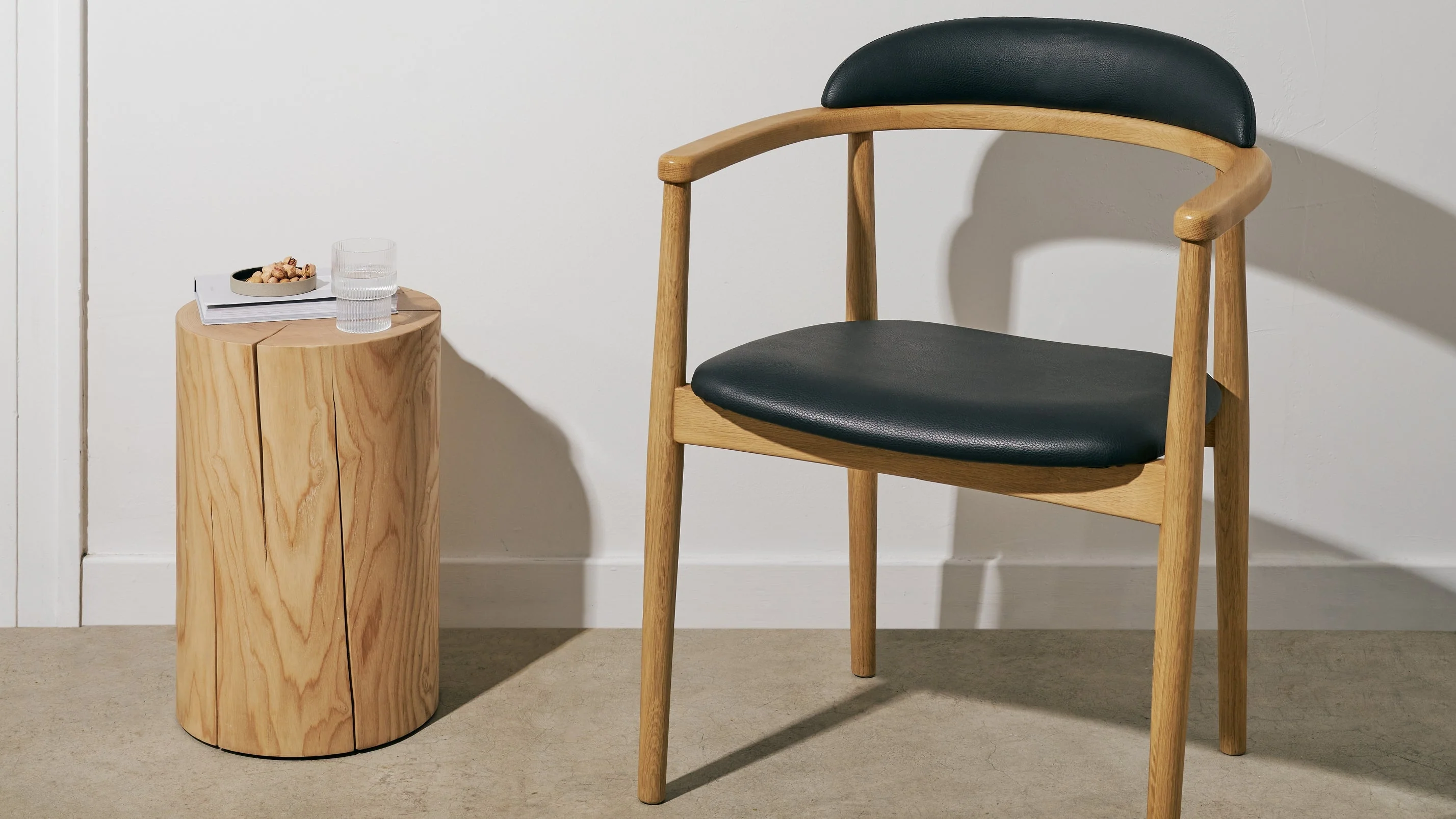 Count On Me Dining Chair, Oak, Black Seat - Image 3