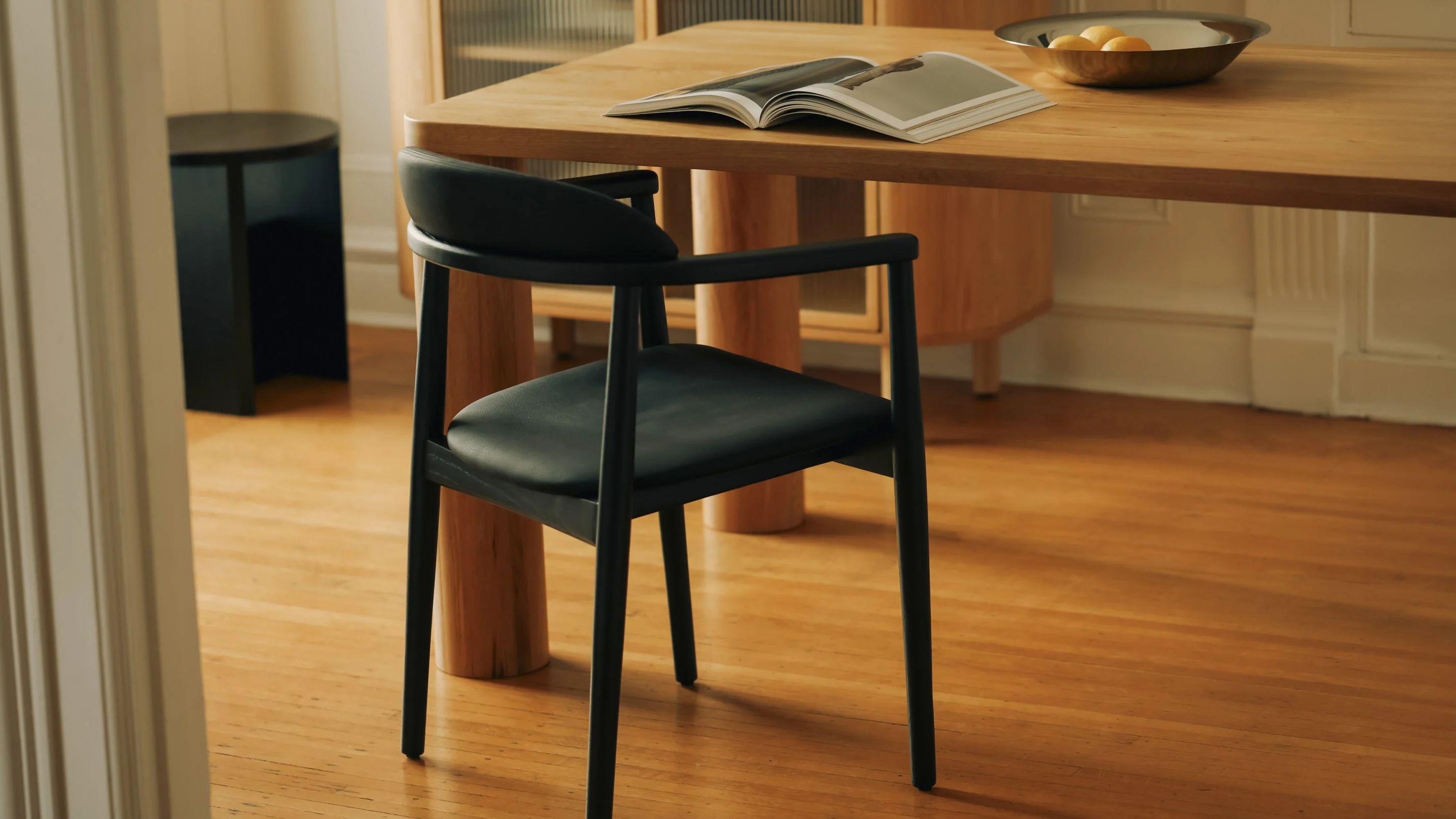 Count On Me Dining Chair, Black Oak, Black Seat - Image 4