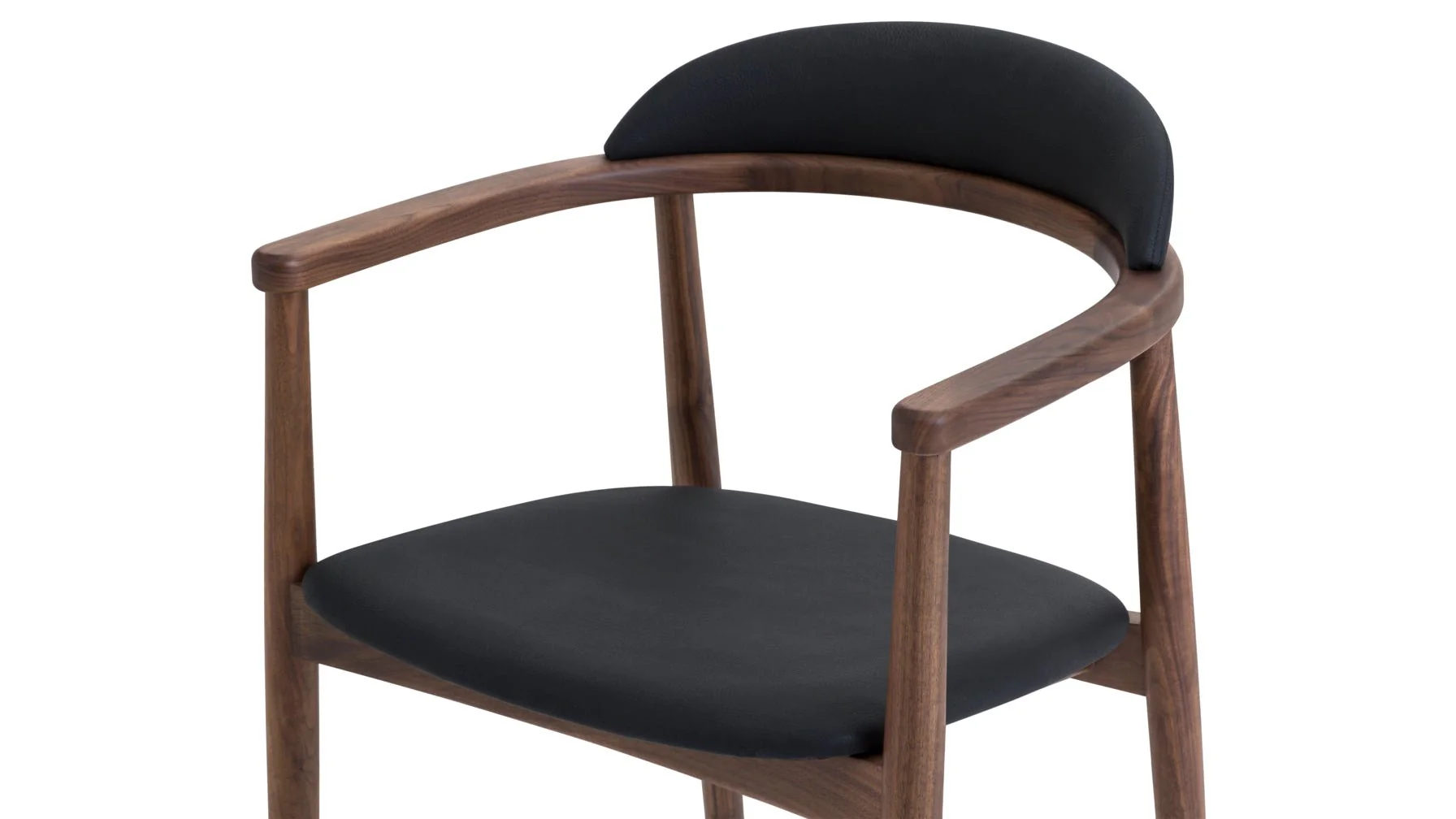 Count On Me Dining Chair, Walnut, Black Seat - Image 6