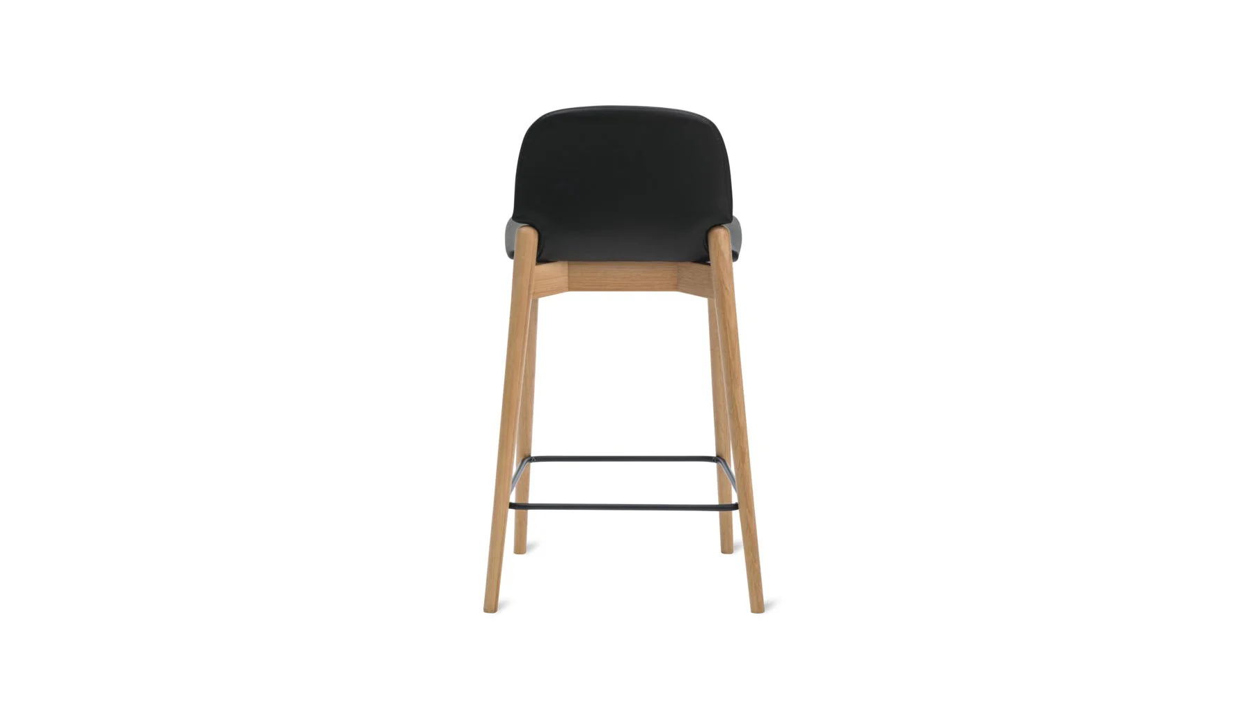 Dine In Counter Stool, Oak/Black Leather - Image 7