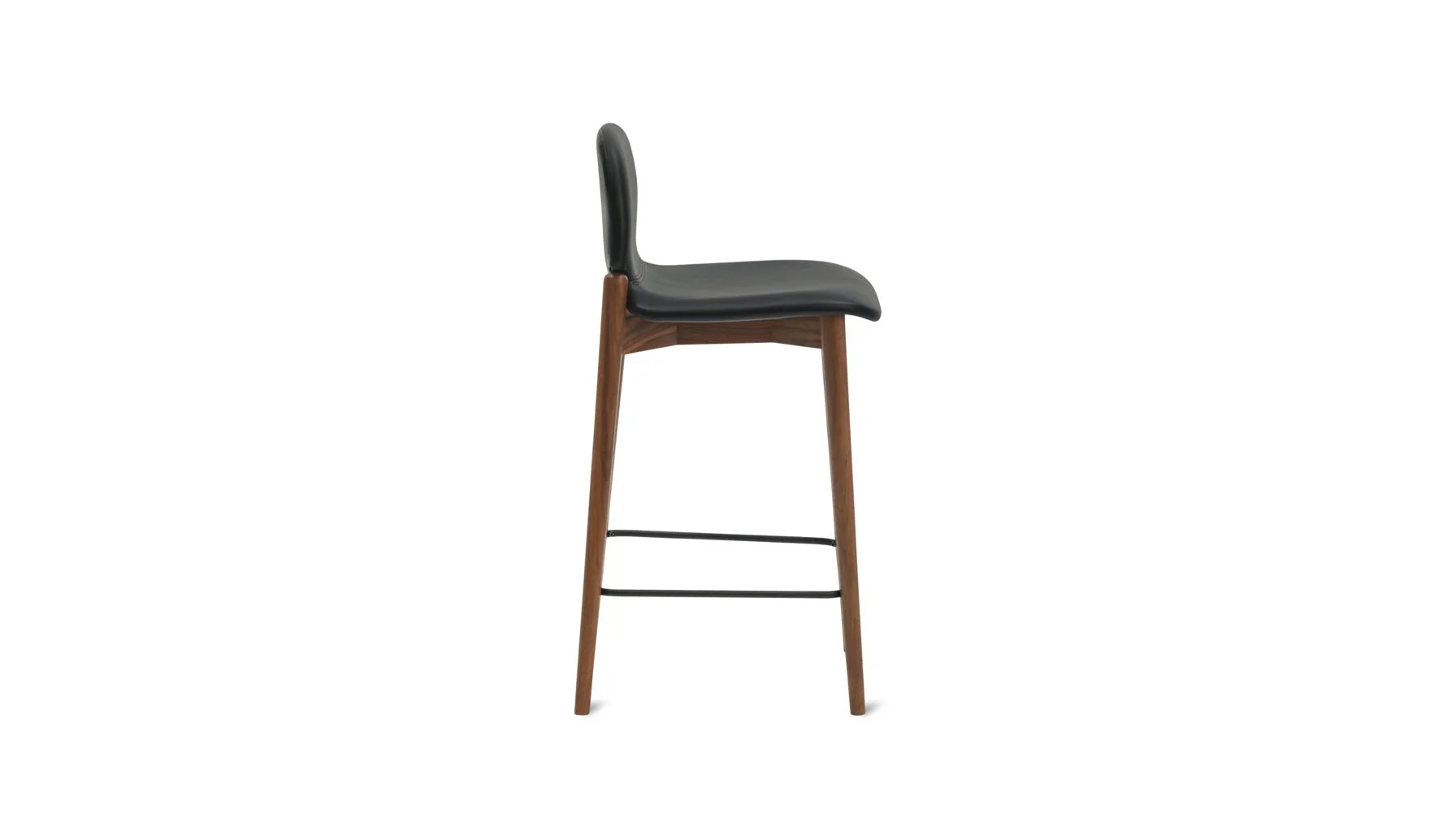 Dine In Counter Stool, Walnut/Black Leather - Image 4