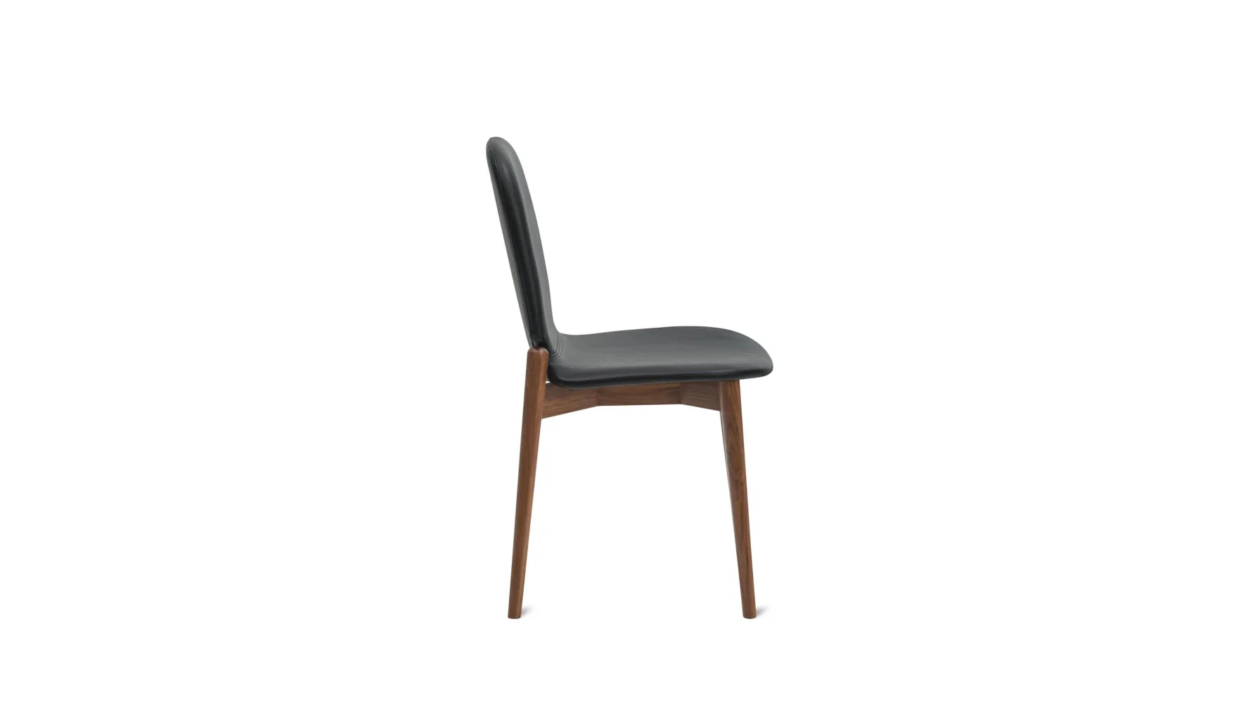 Dine In Dining Chair (Set of Two), Walnut/Black Leather - Image 5