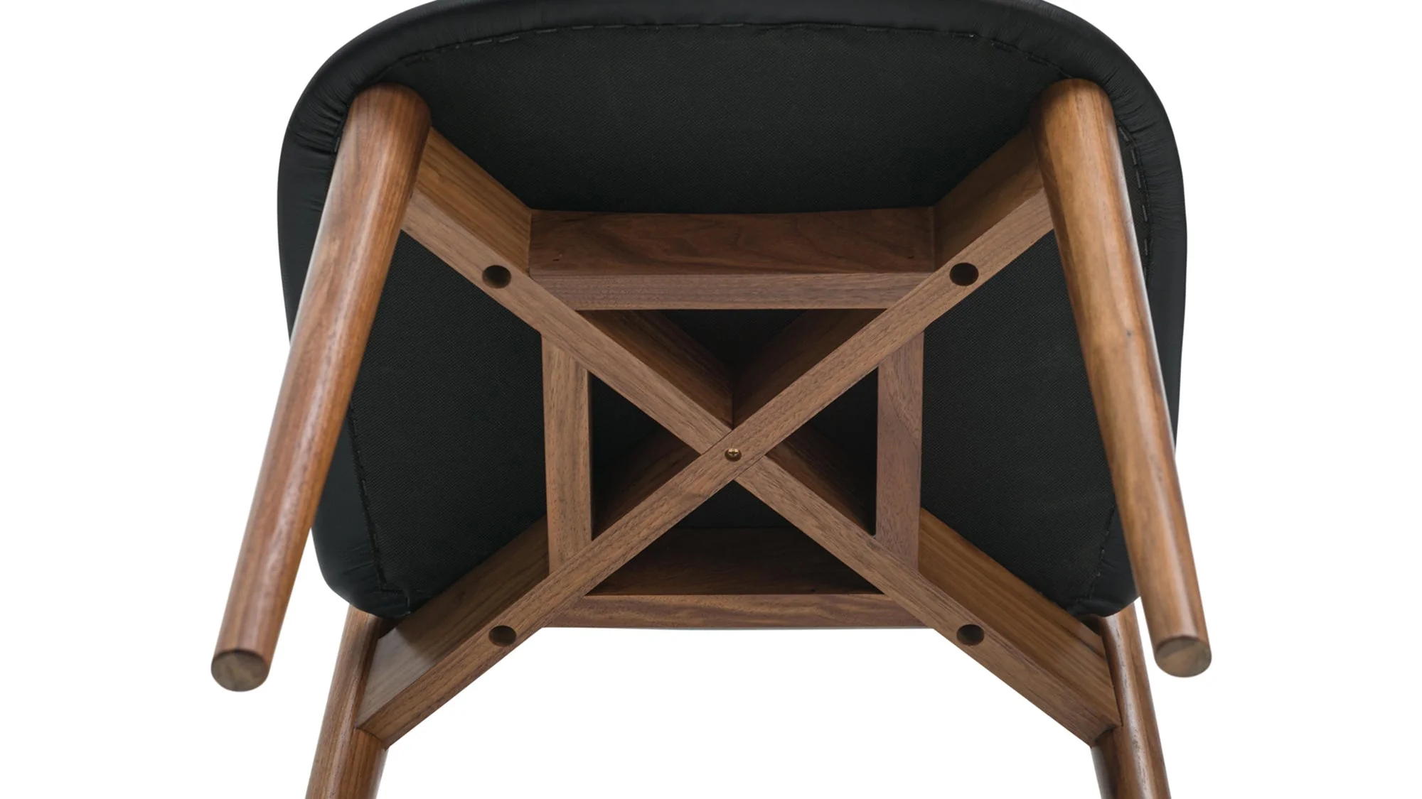Dine In Dining Chair (Set of Two), Walnut/Black Leather - Image 9