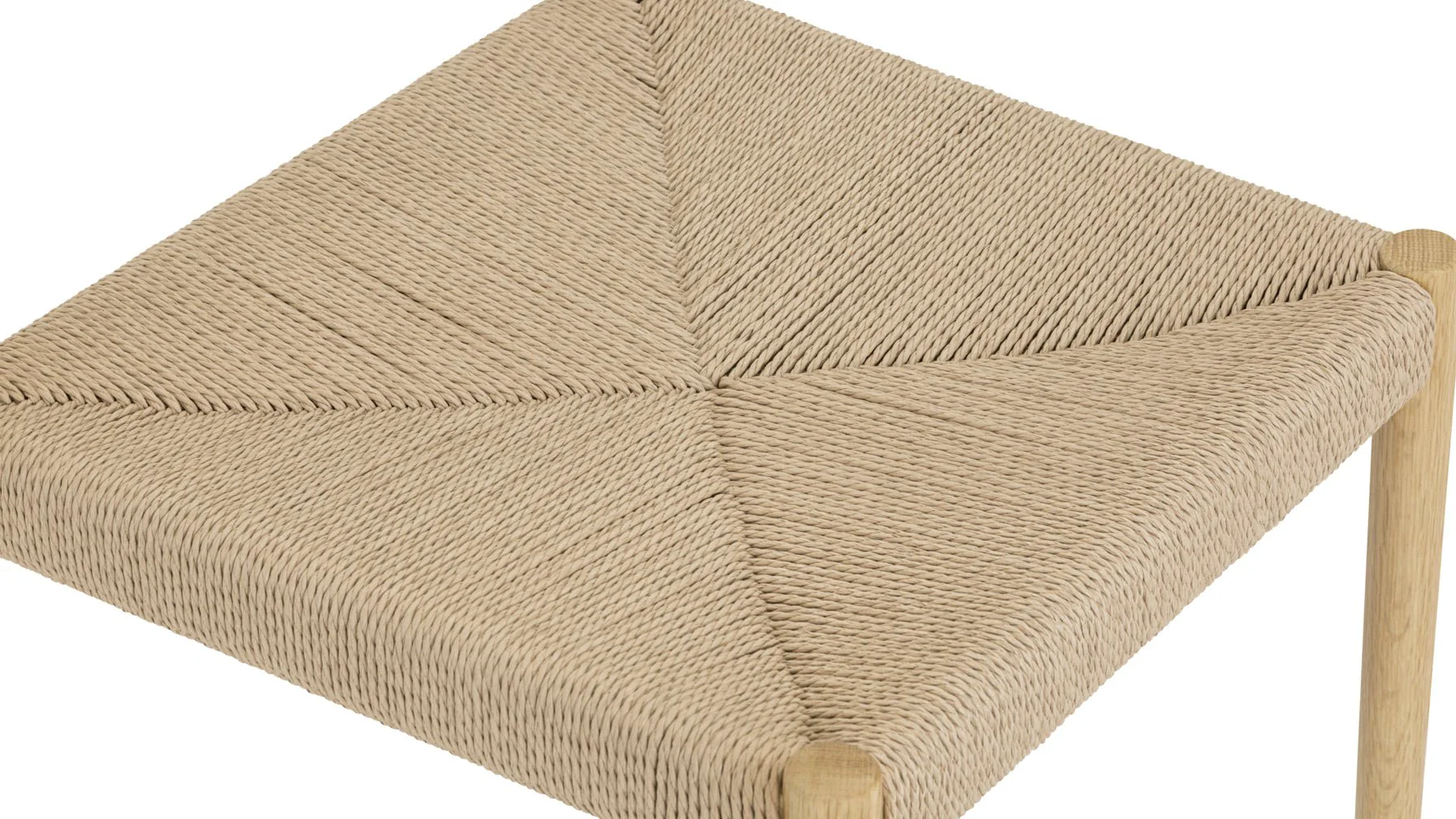 Dinner Guest Armless Dining Chair (Set of Two), White Oak/ Natural Papercord Seat - Image 11