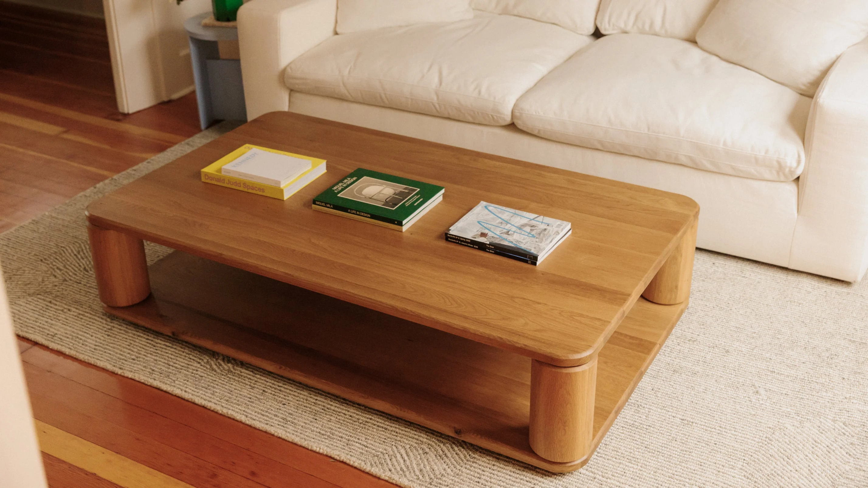 Double Feature Coffee Table, Large, Oak - Image 3