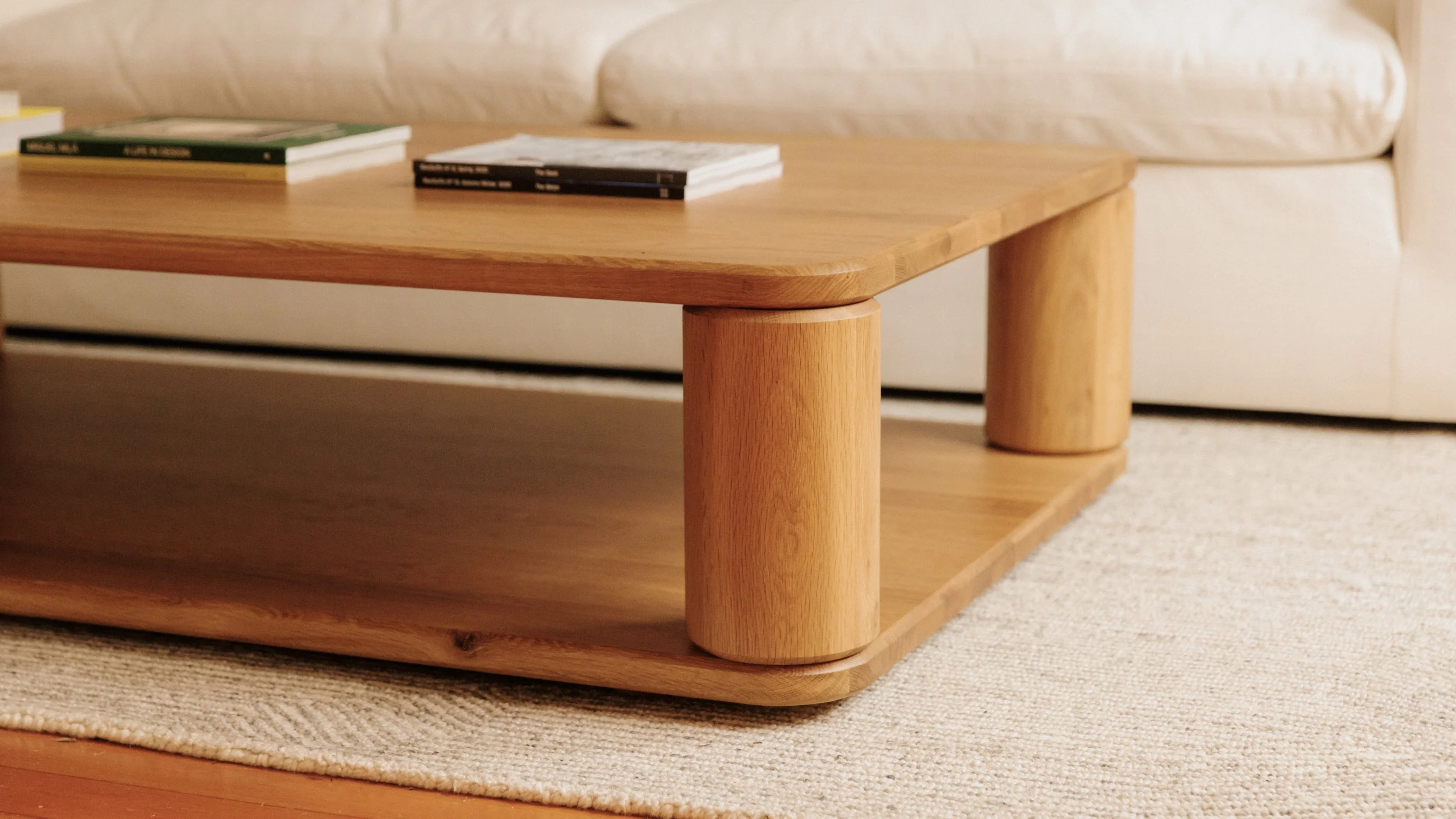 Double Feature Coffee Table, Large, Oak - Image 4