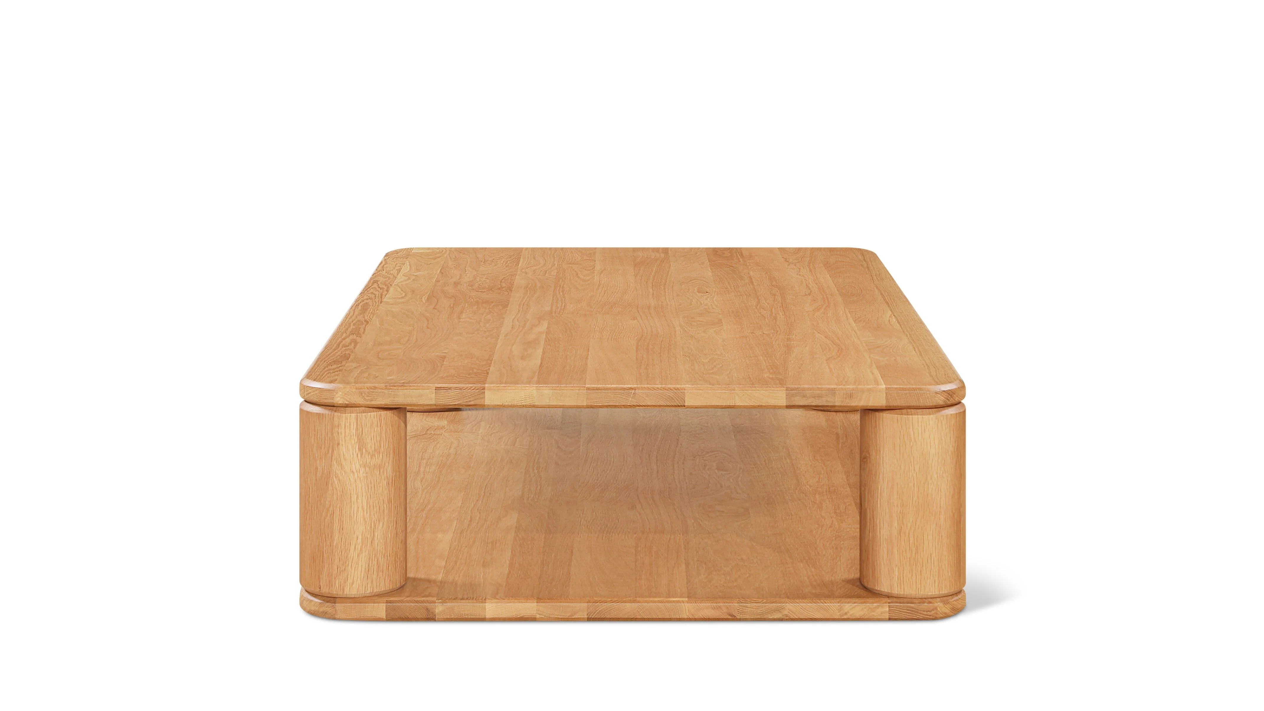 Double Feature Coffee Table, Large, Oak - Image 8