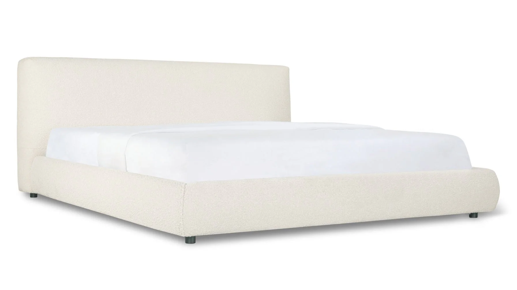 Dream Bed, King, Cream Boucle - Image 4