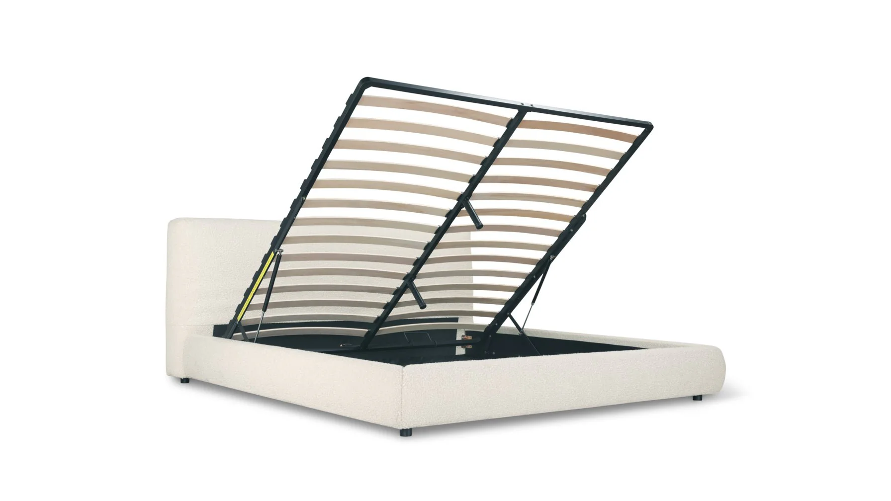 Dream Storage Bed, Queen, Cream Boucle - Image 6