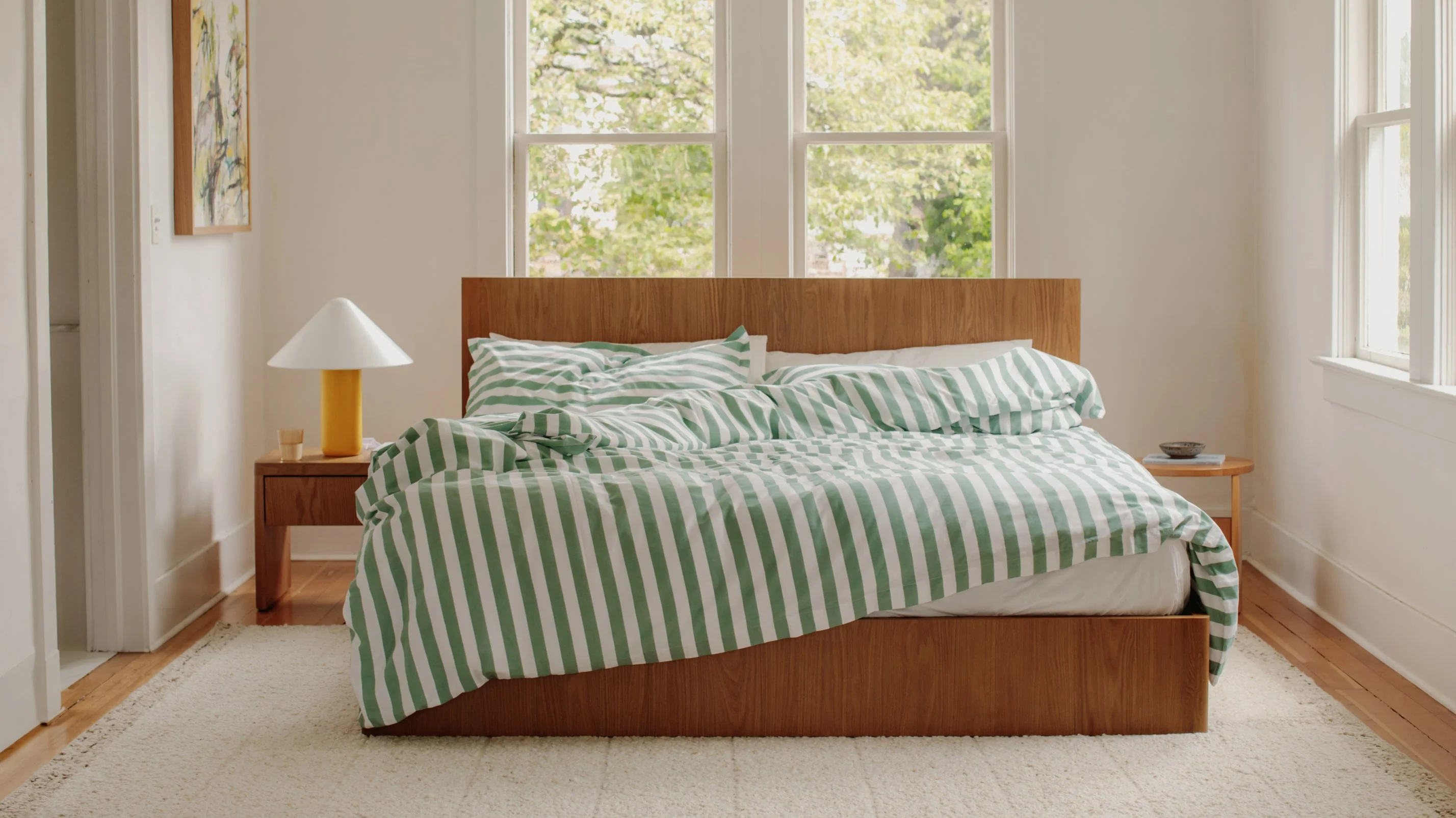 Form Storage Bed, King, White Oak - Image 3