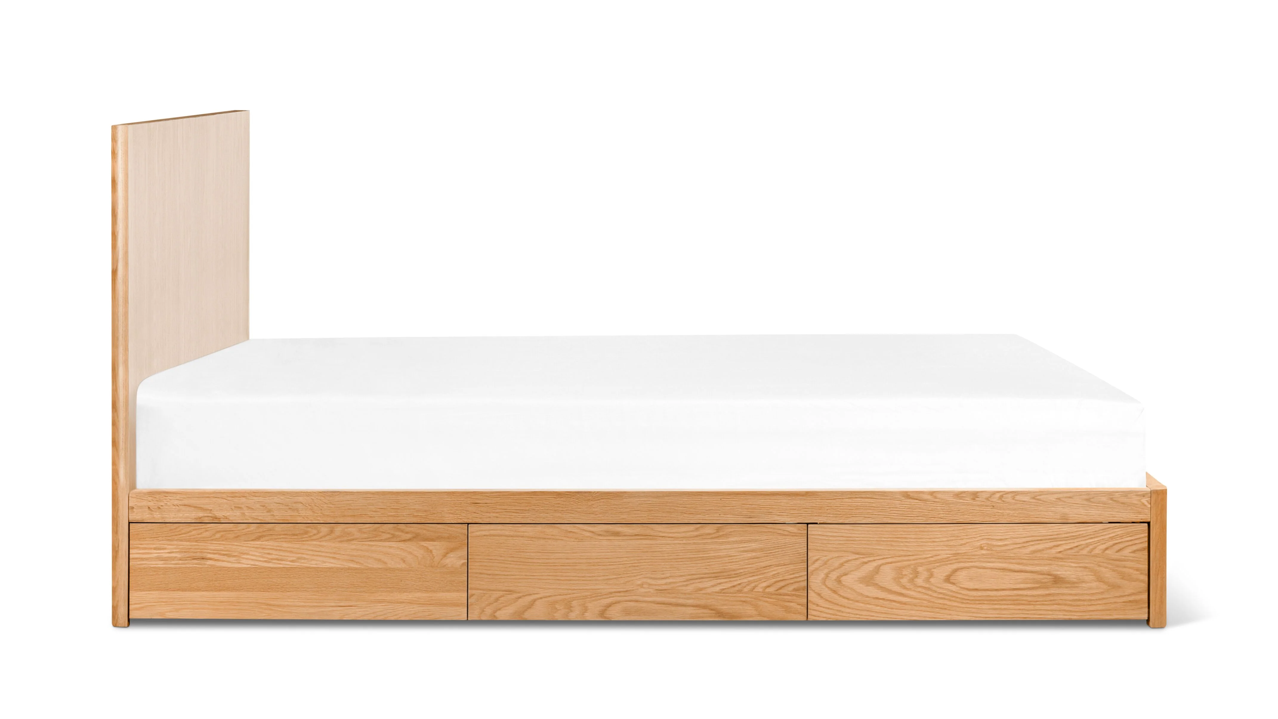 Form Storage Bed, King, White Oak - Image 7