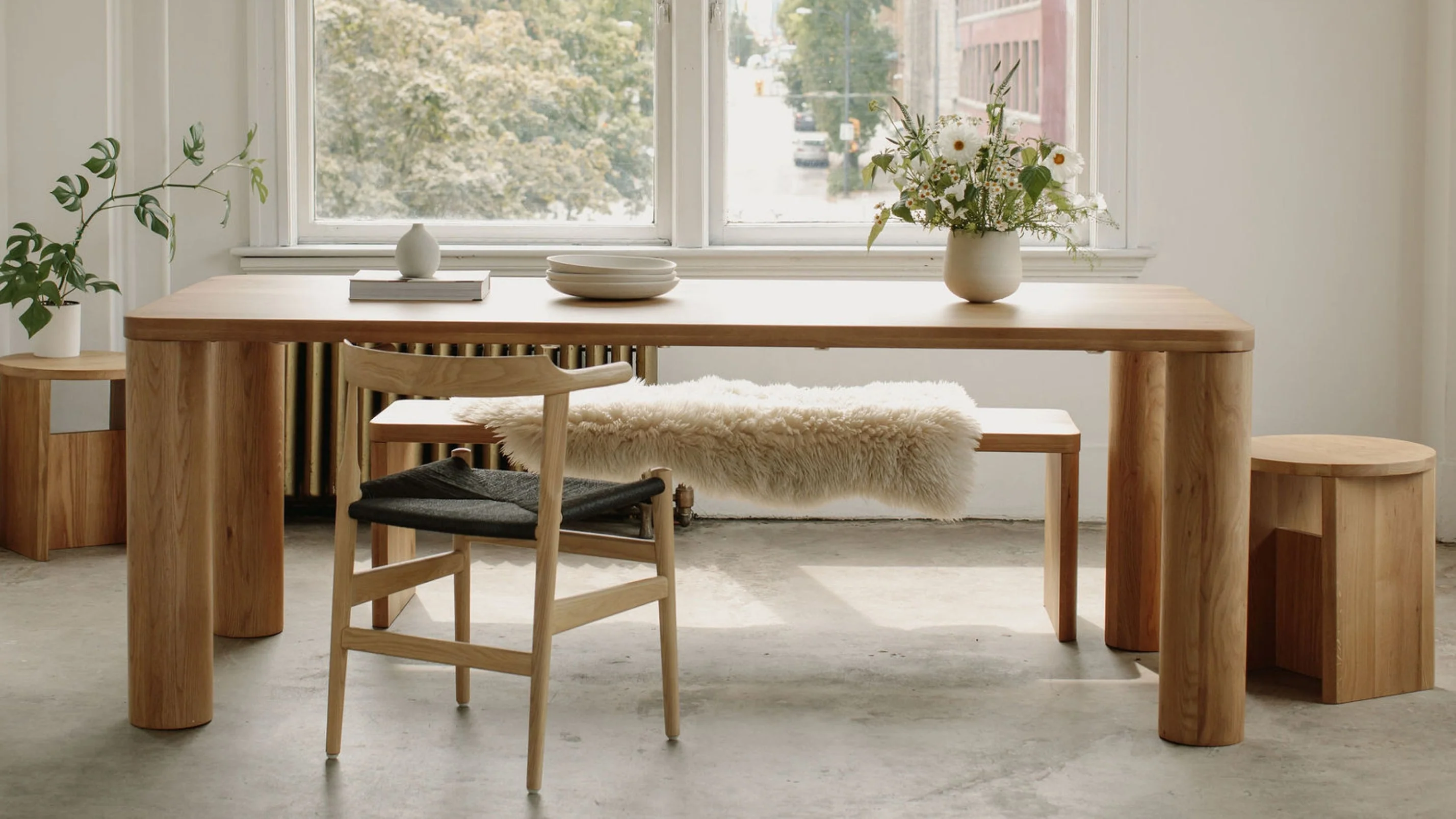 Form Bench, Seats 2, Oak - Image 9
