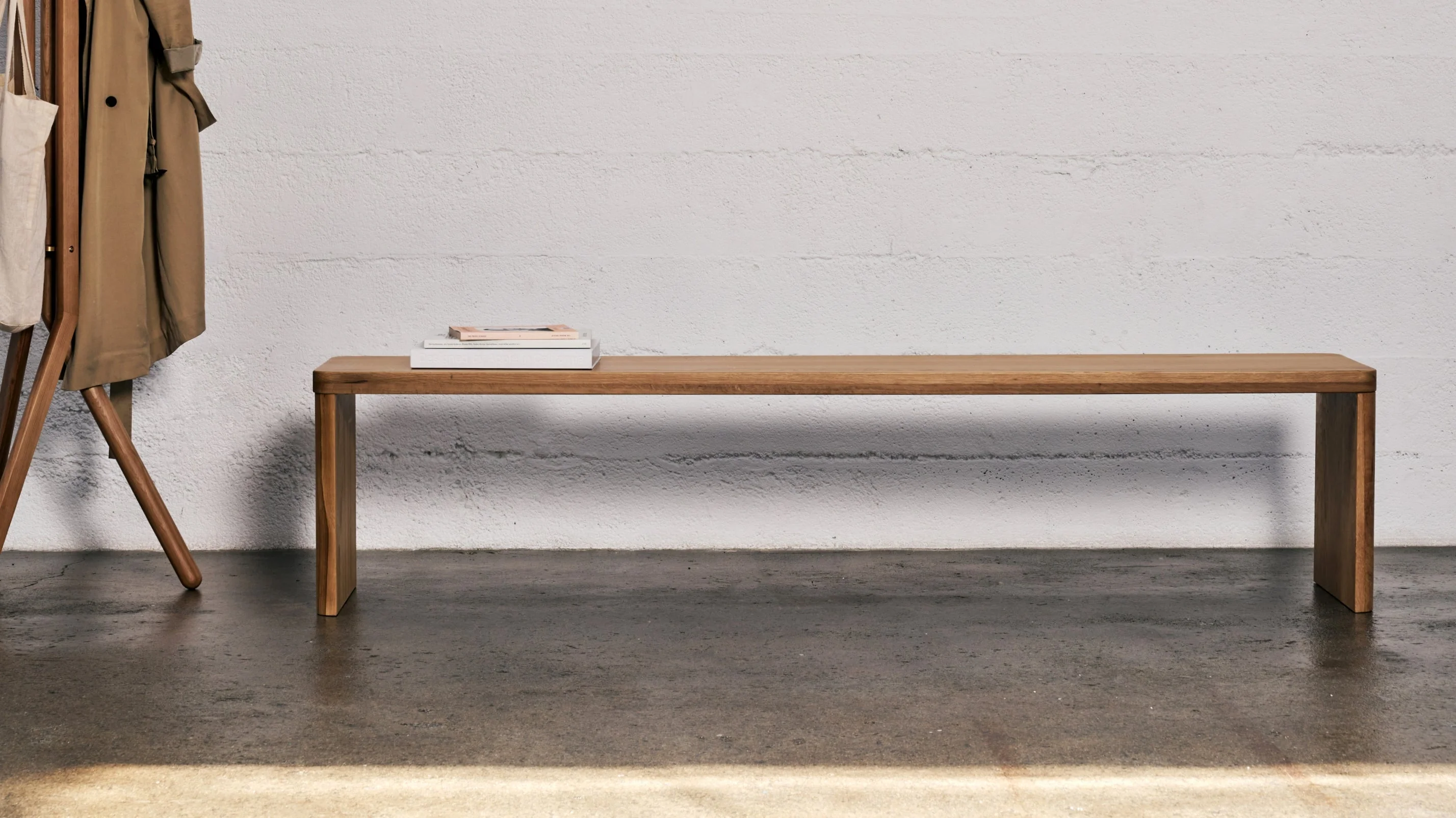 Form Bench, Seats 4, Oak - Image 6
