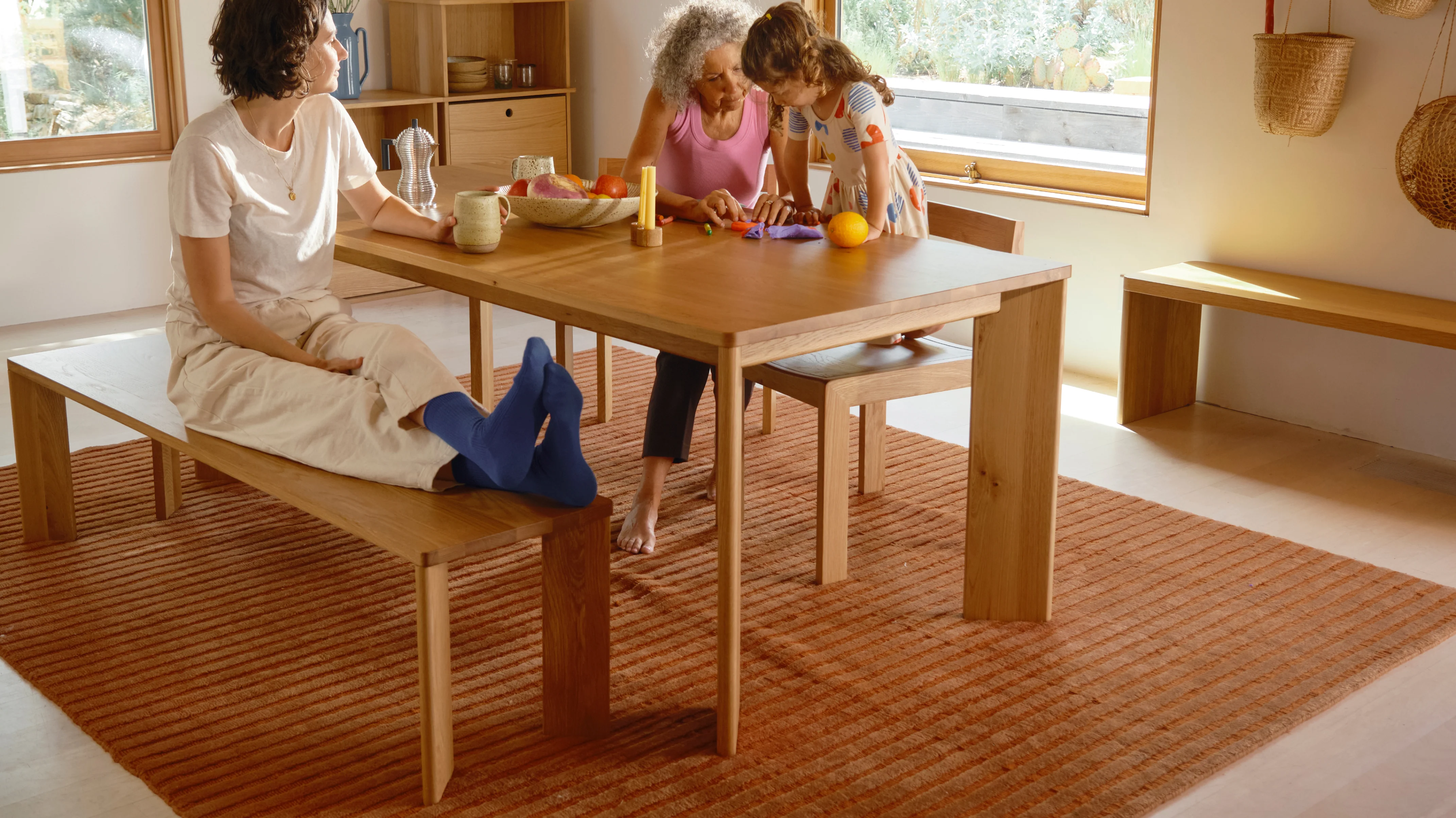 Frame Bench, Seats 3, Oak - Image 9