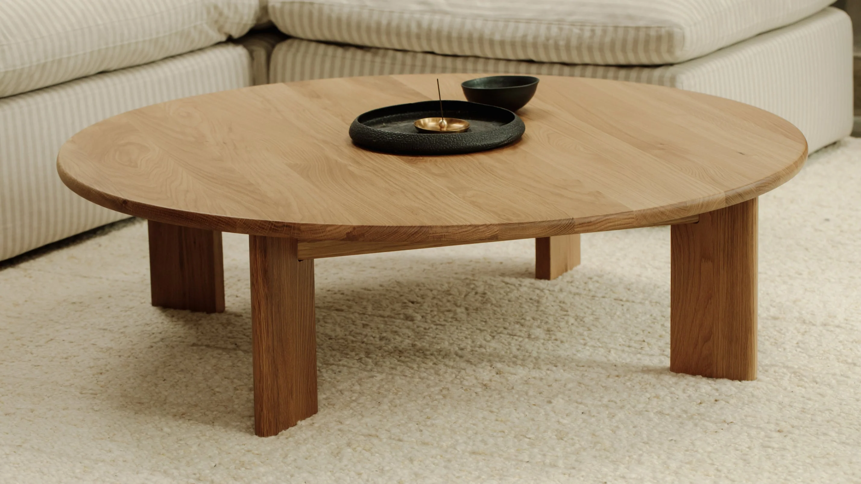Frame Round Coffee Table, Large, American Walnut - Image 7