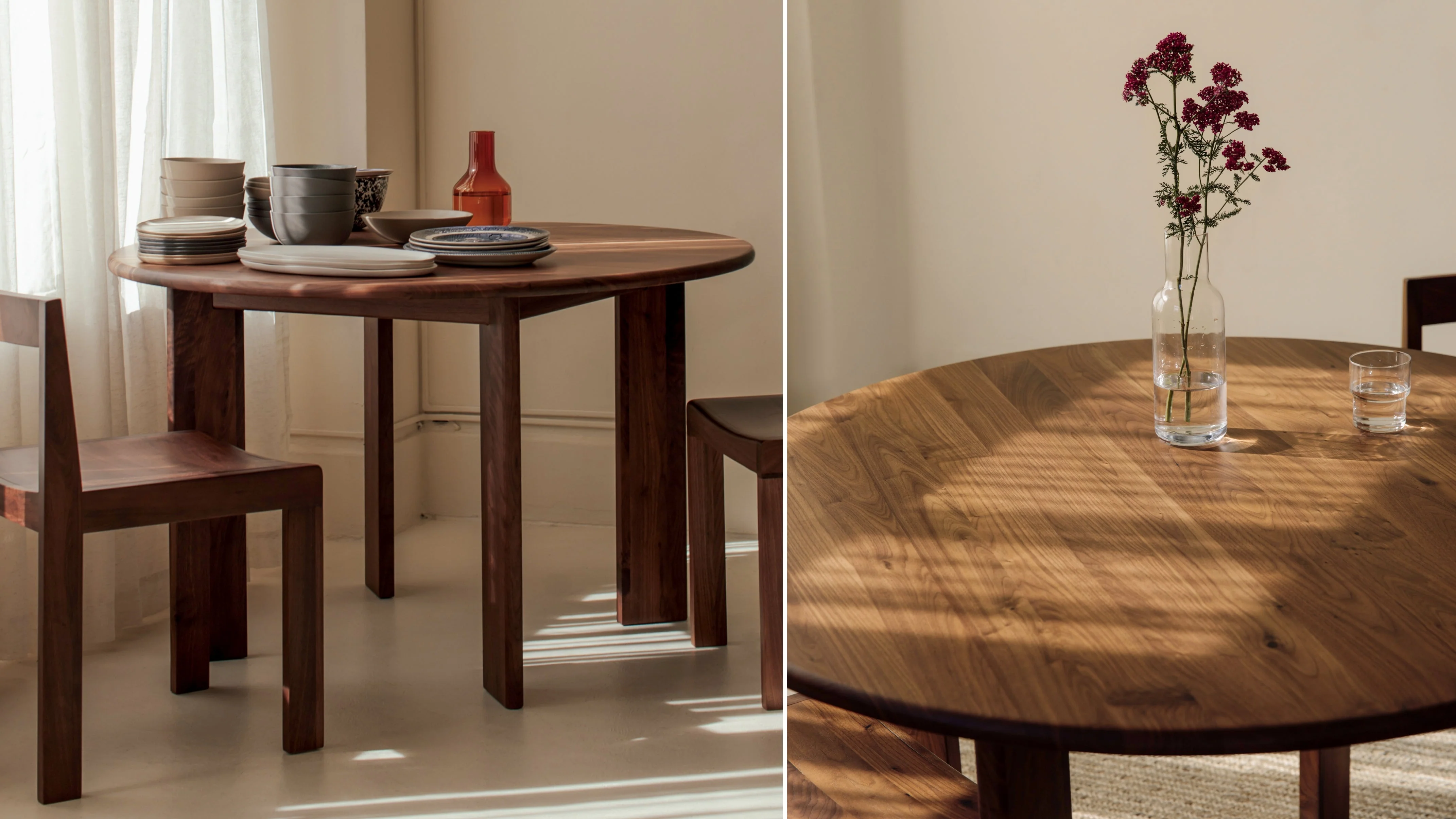 Frame Round Dining Table, Seats 4-5, American Walnut - Image 3