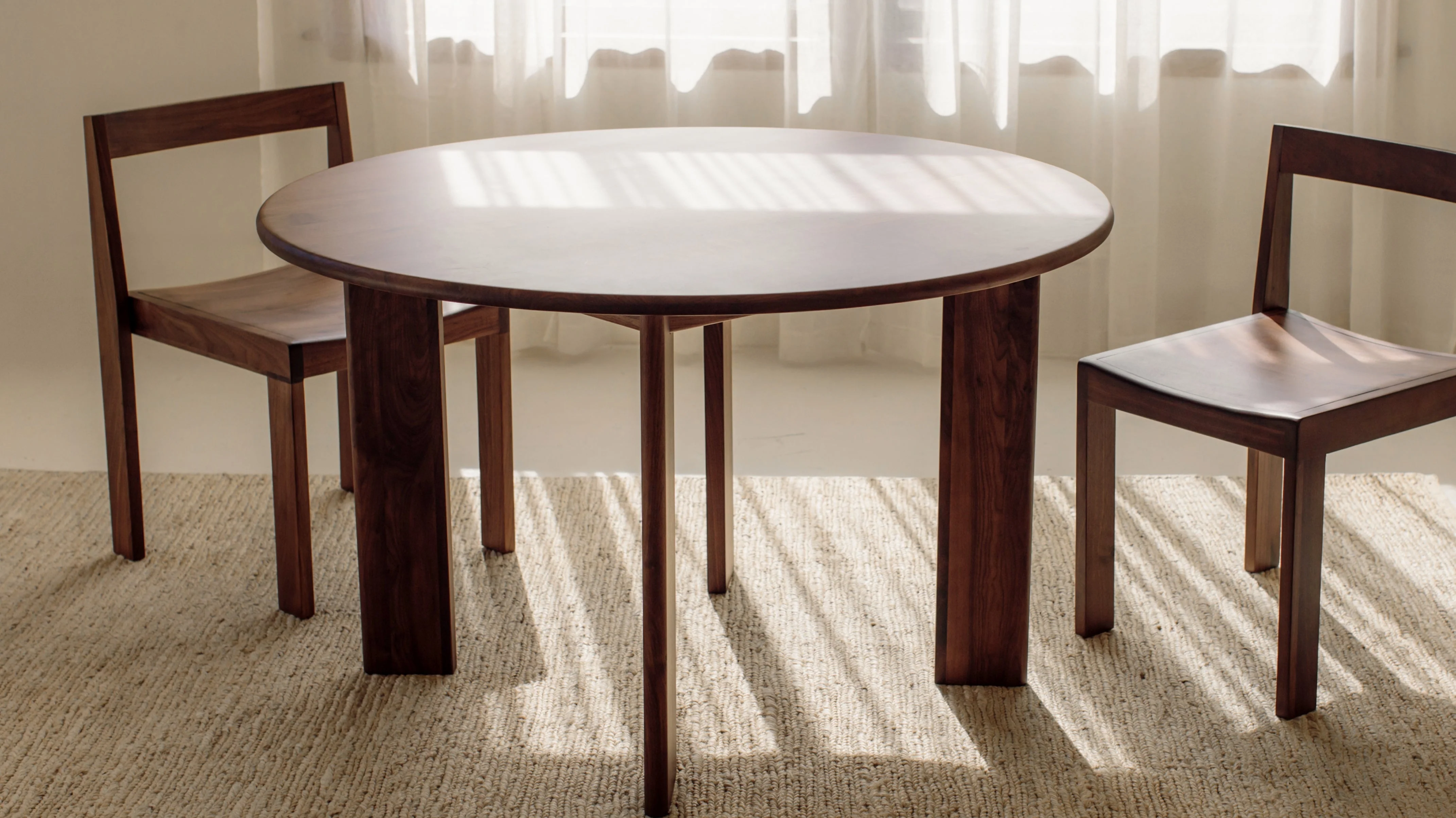 Frame Round Dining Table, Seats 4-5, American Walnut - Image 4