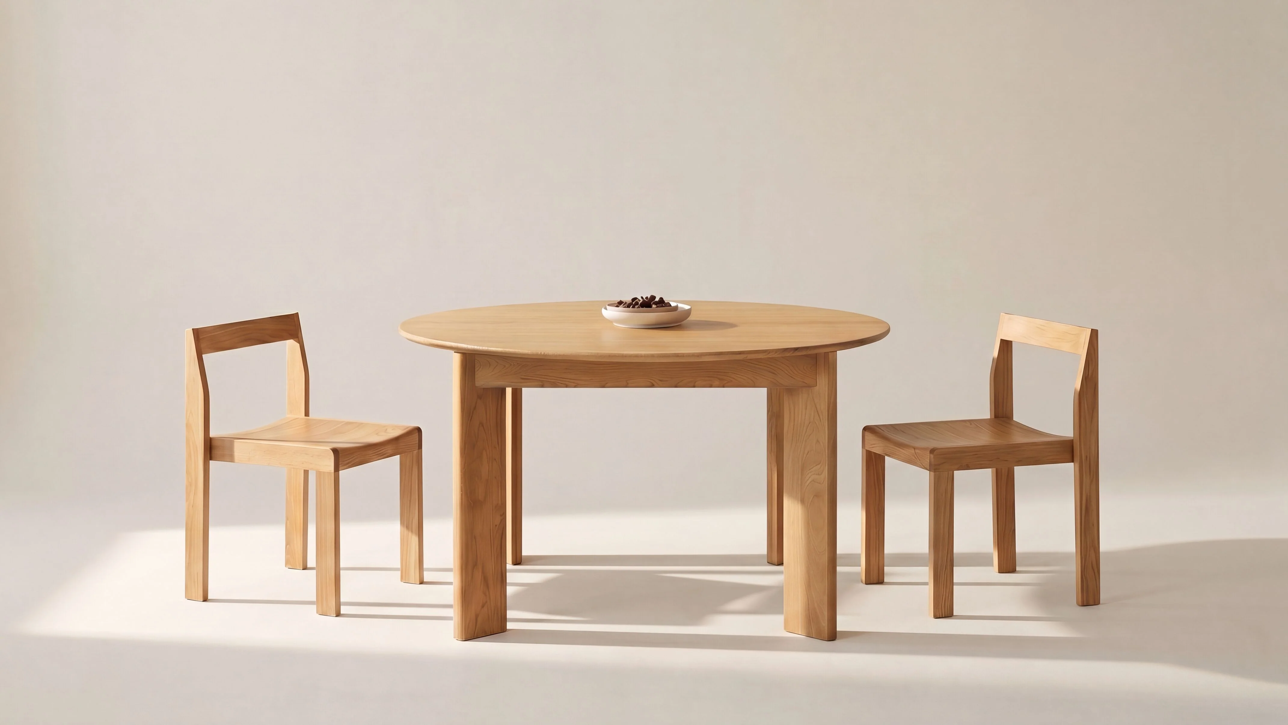 Frame Round Extendable Dining Table, Seats 4-8, Oak - Image 4