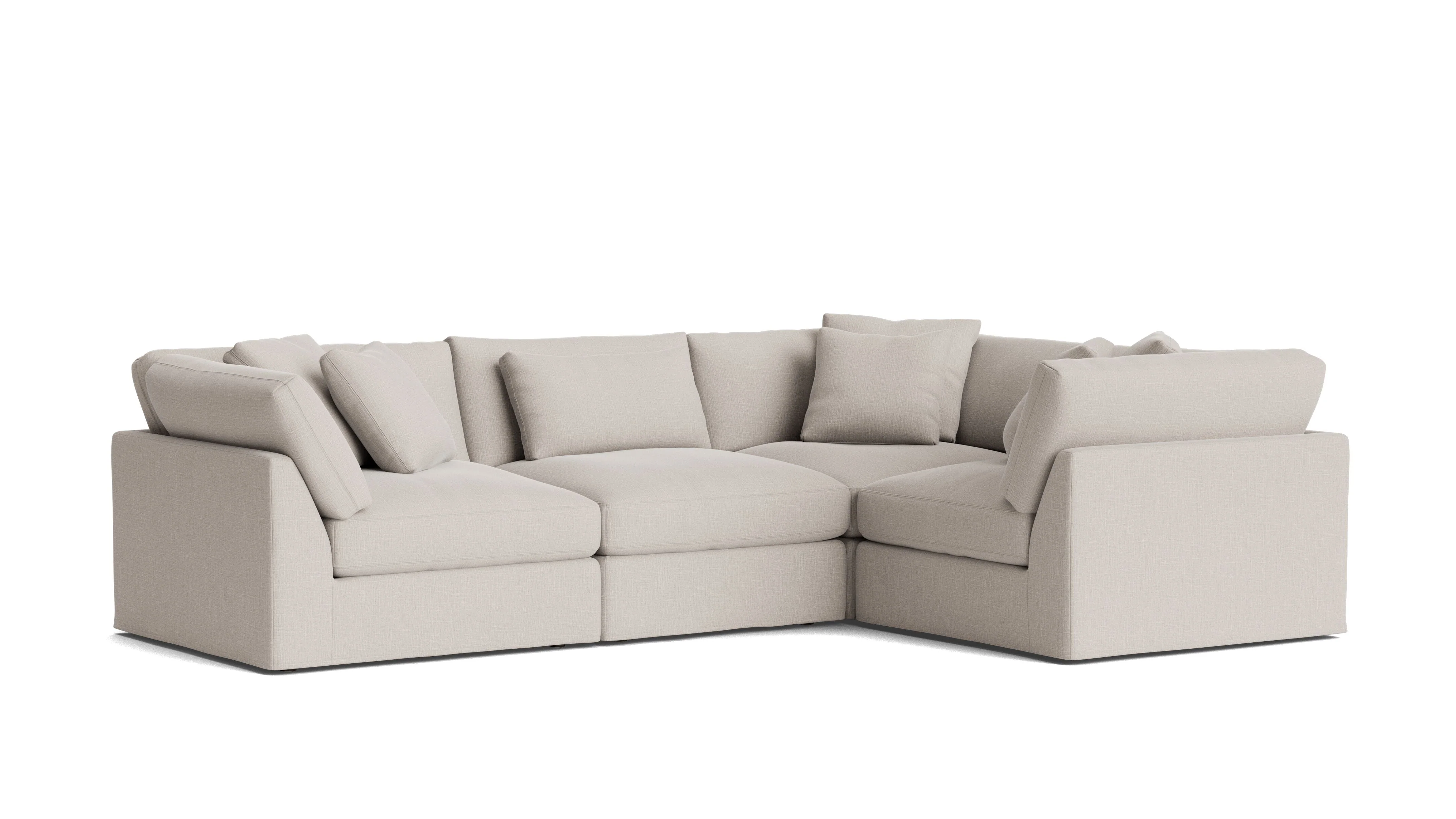 Get Together™ 4-Piece Modular Sectional Closed, Large, Clay - Image 3