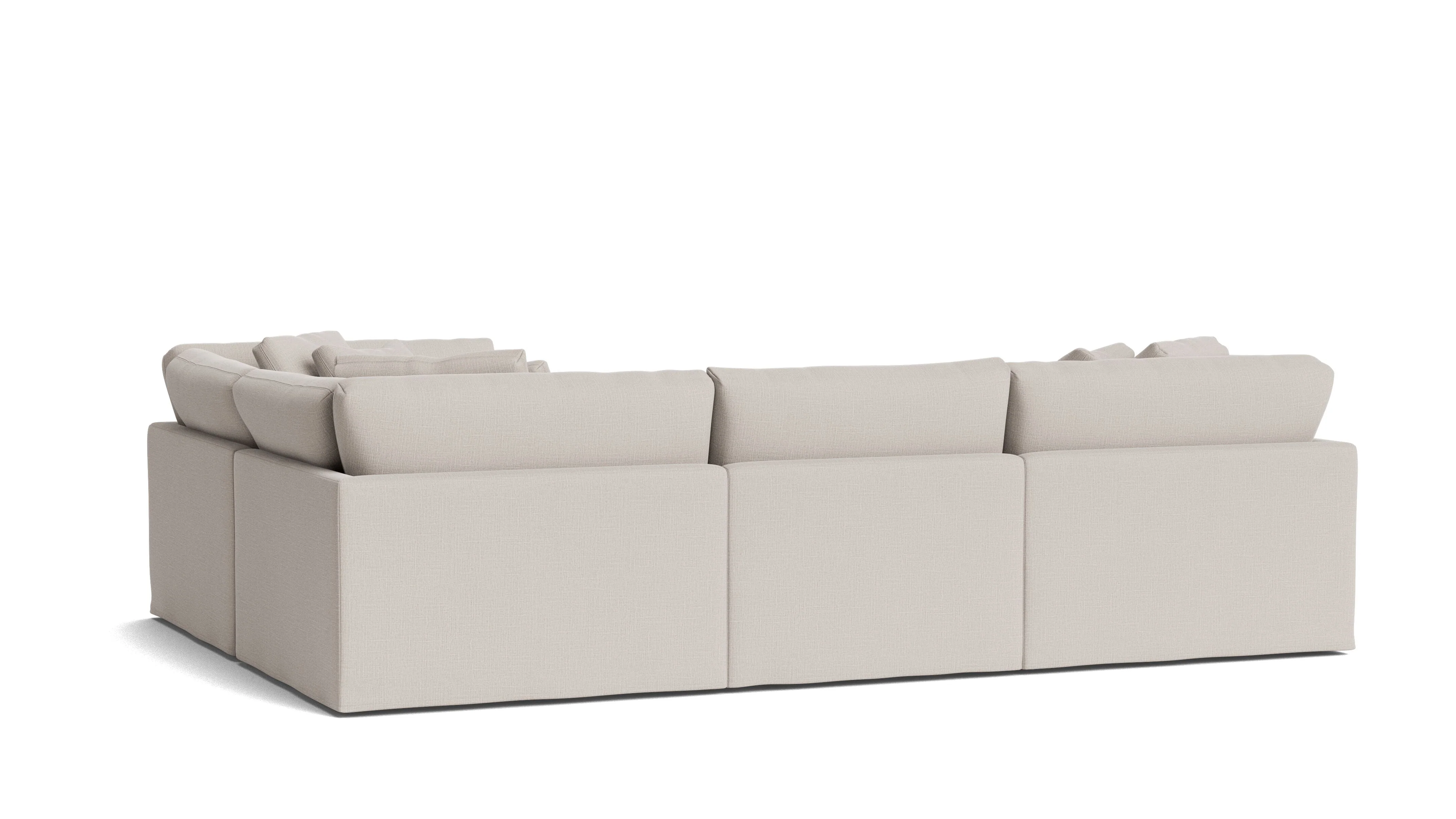 Get Together™ 4-Piece Modular Sectional Closed, Large, Clay - Image 5