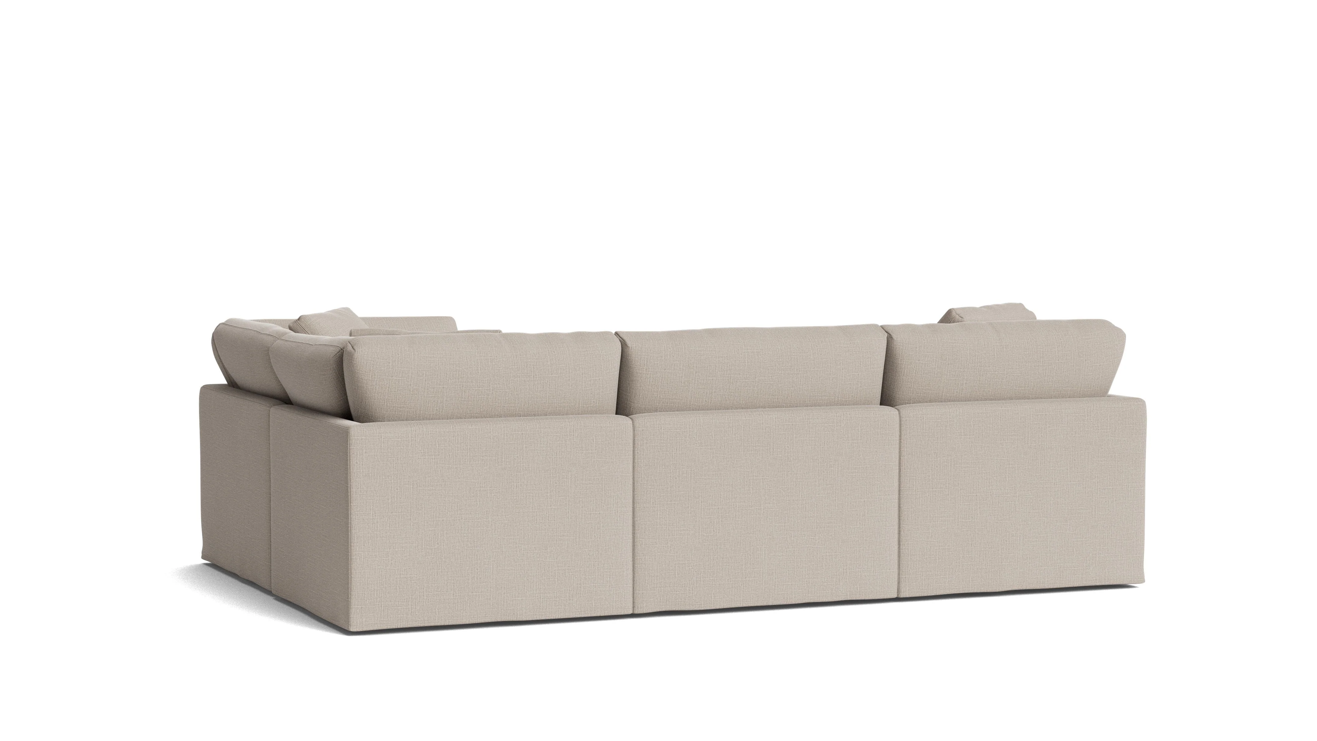 Get Together™ 4-Piece Modular Sectional Closed, Standard, Light Pebble - Image 5