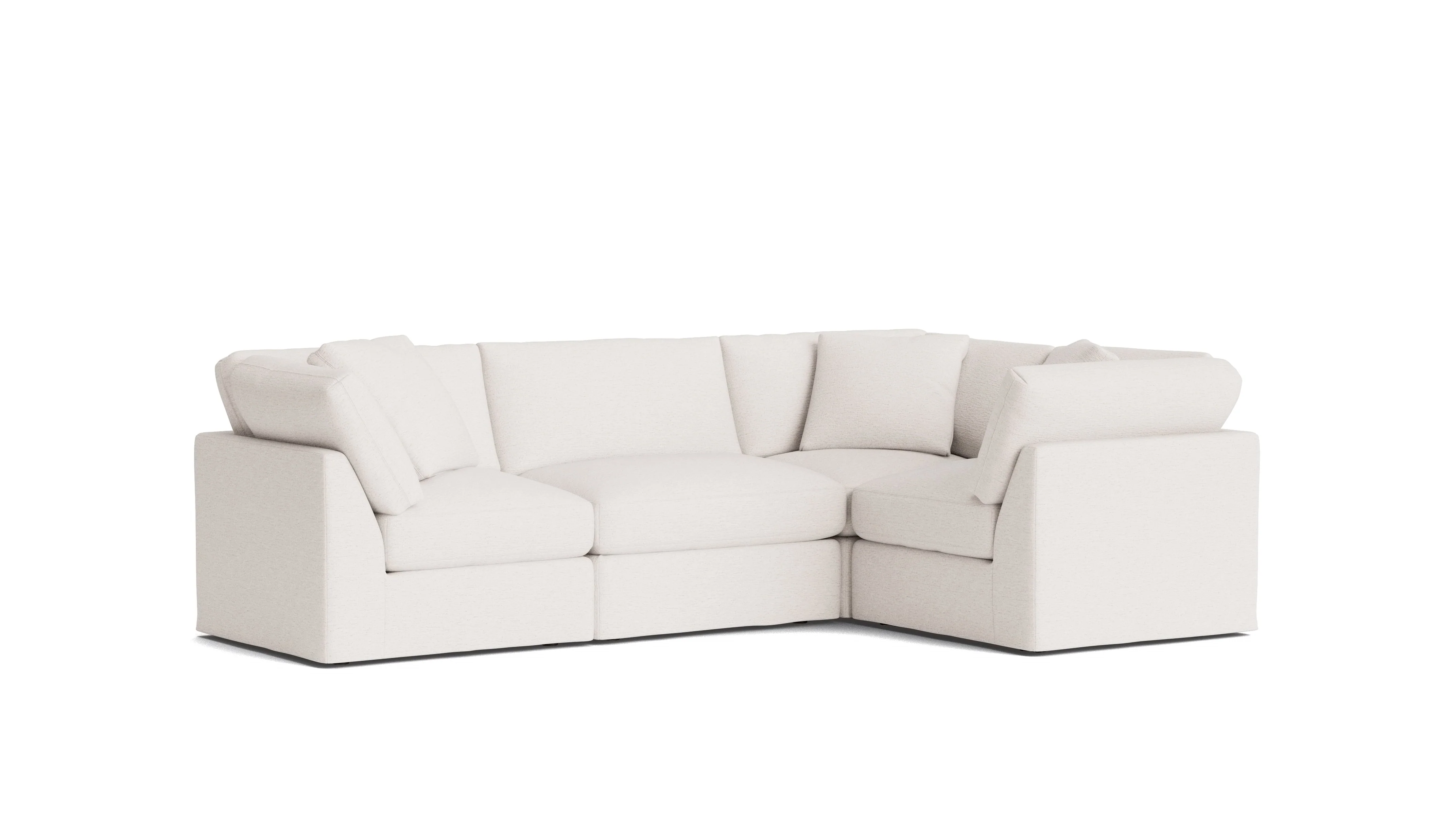 Get Together™ 4-Piece Modular Sectional Closed, Standard, Nomad Snow - Image 3