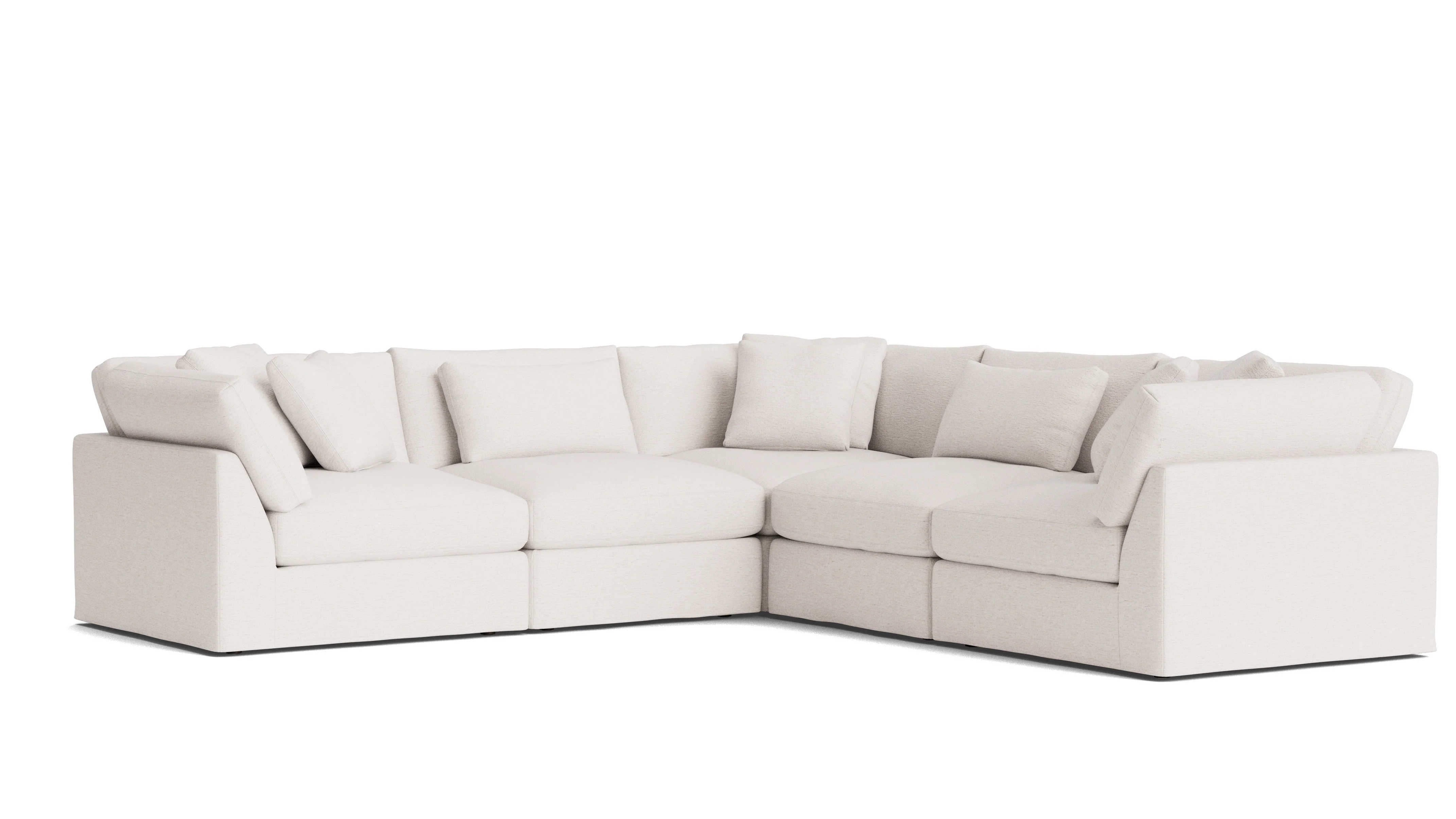 Get Together™ 5-Piece Modular Sectional Closed, Large, Nomad Snow - Image 3