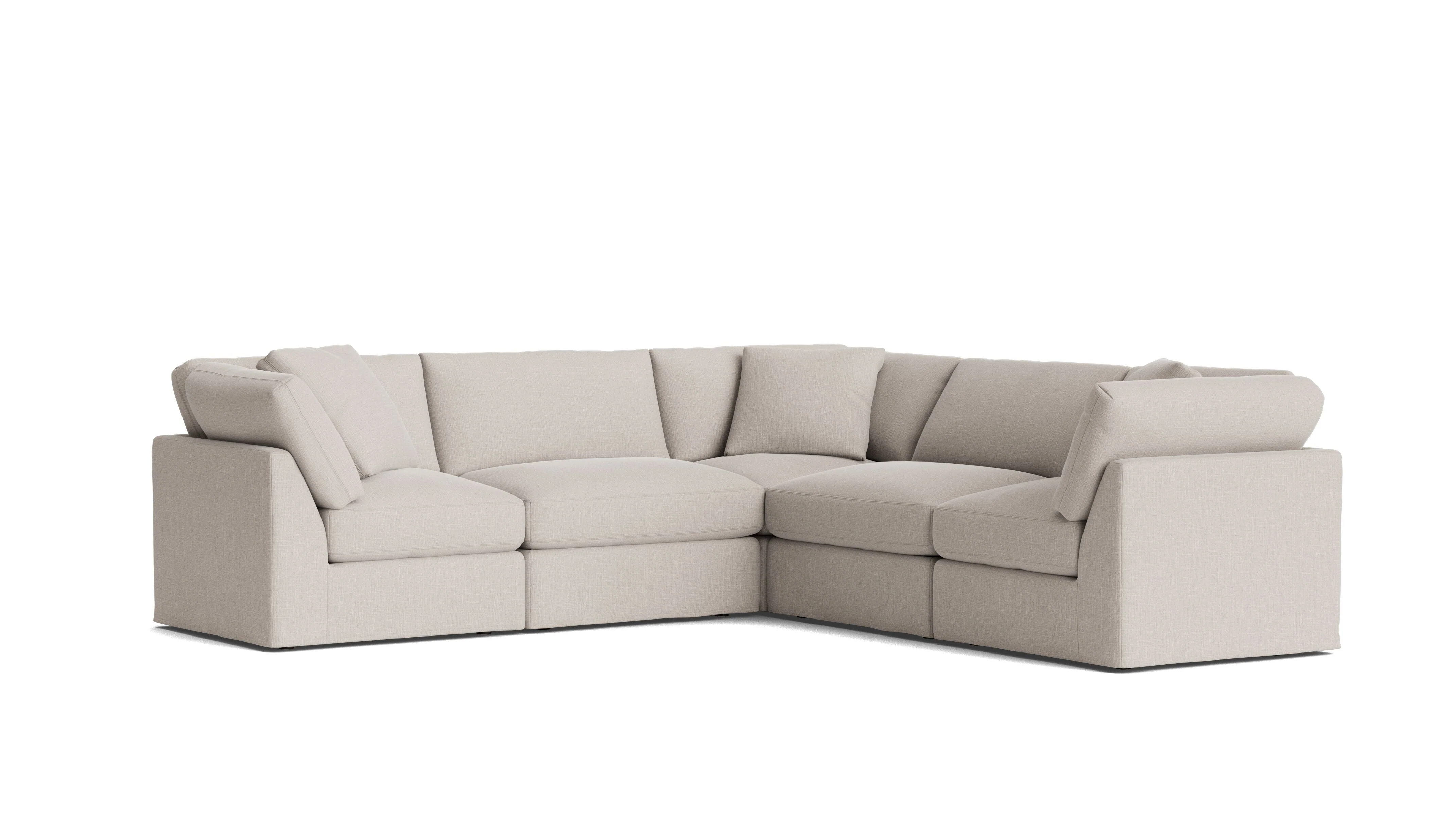 Get Together™ 5-Piece Modular Sectional Closed, Standard, Clay - Image 3