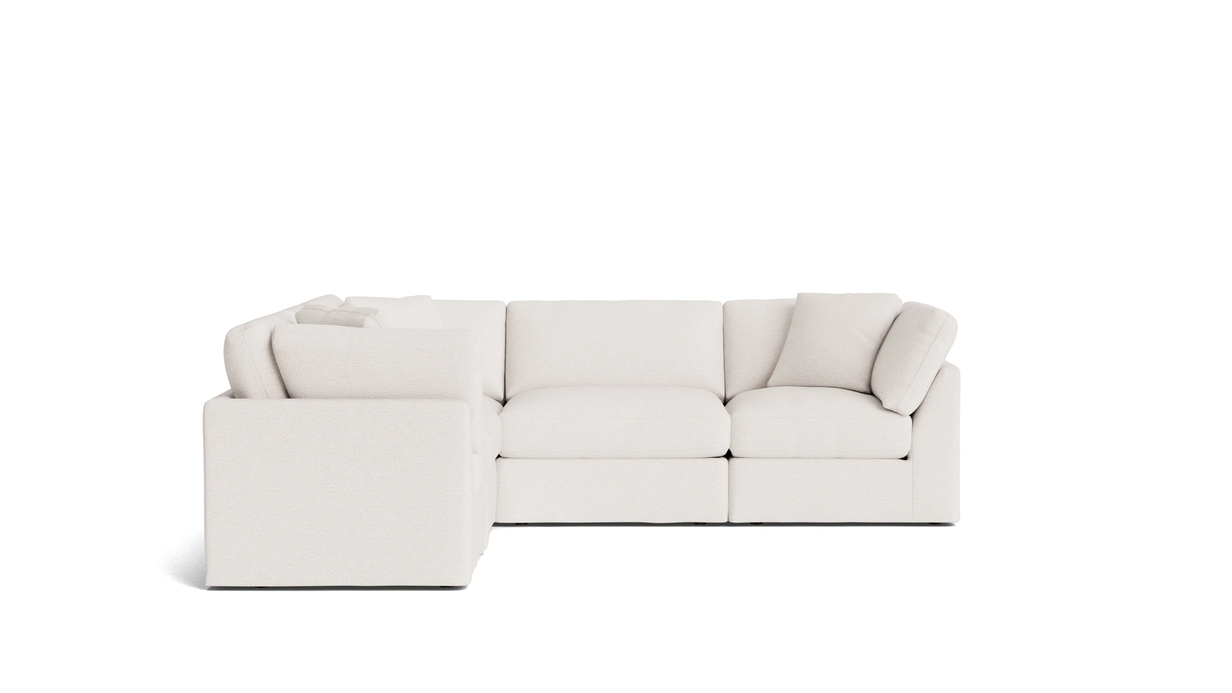Get Together™ 5-Piece Modular Sectional Closed, Standard, Nomad Snow - Image 4