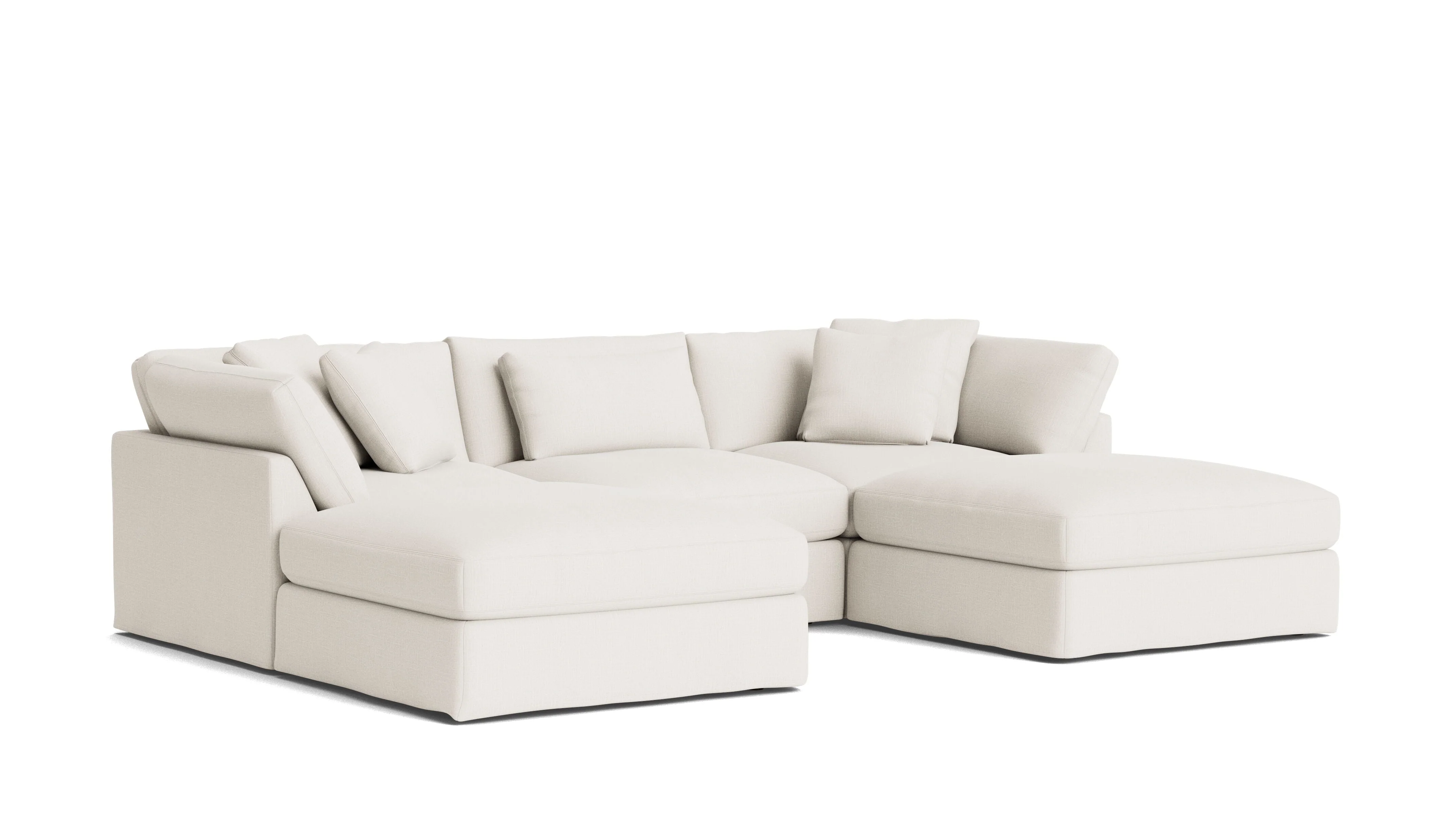 Get Together™ 5-Piece Modular U-Shaped Sectional, Large, Cream Linen - Image 3