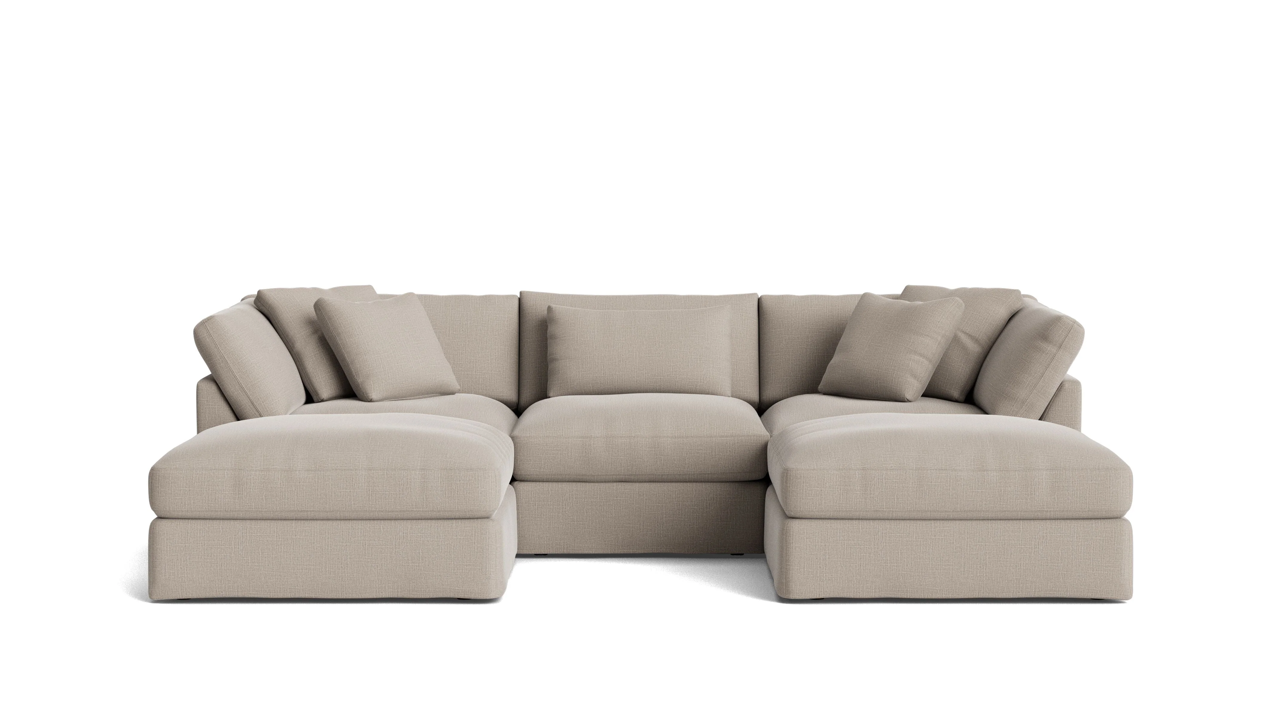 Get Together™ 5-Piece Modular U-Shaped Sectional, Large, Light Pebble - Image 2
