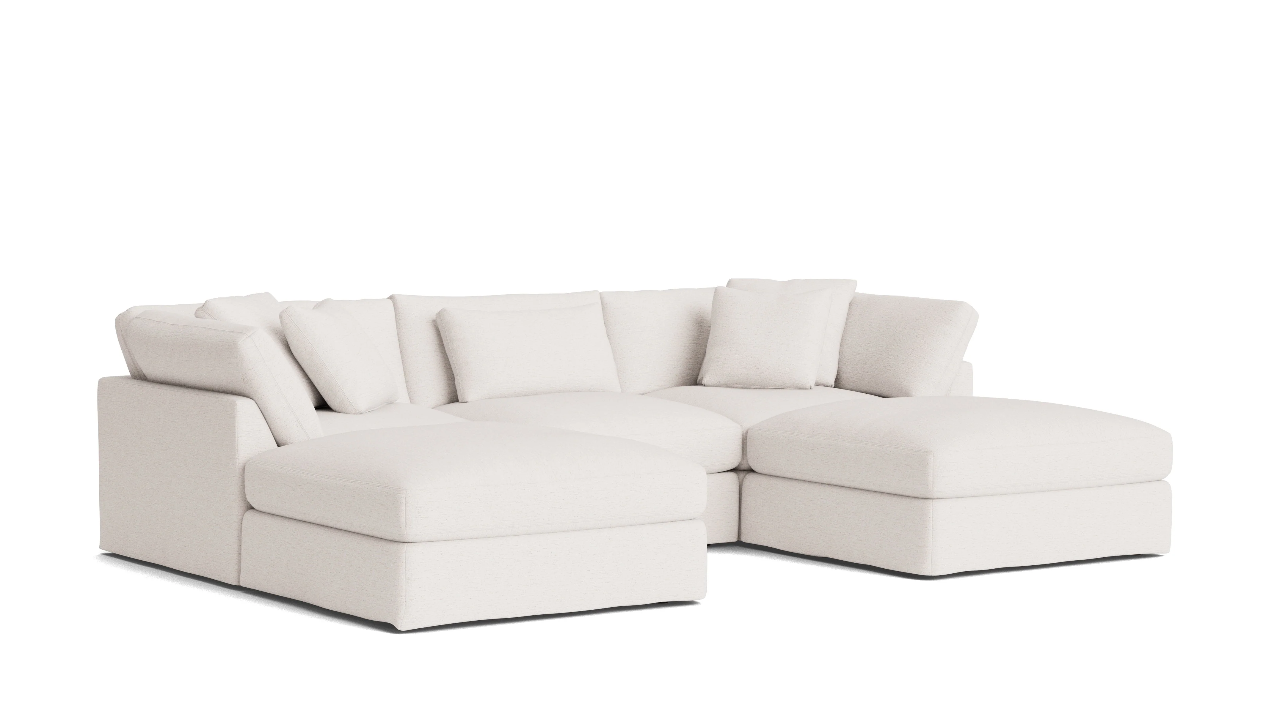 Get Together™ 5-Piece Modular U-Shaped Sectional, Large, Nomad Snow - Image 3