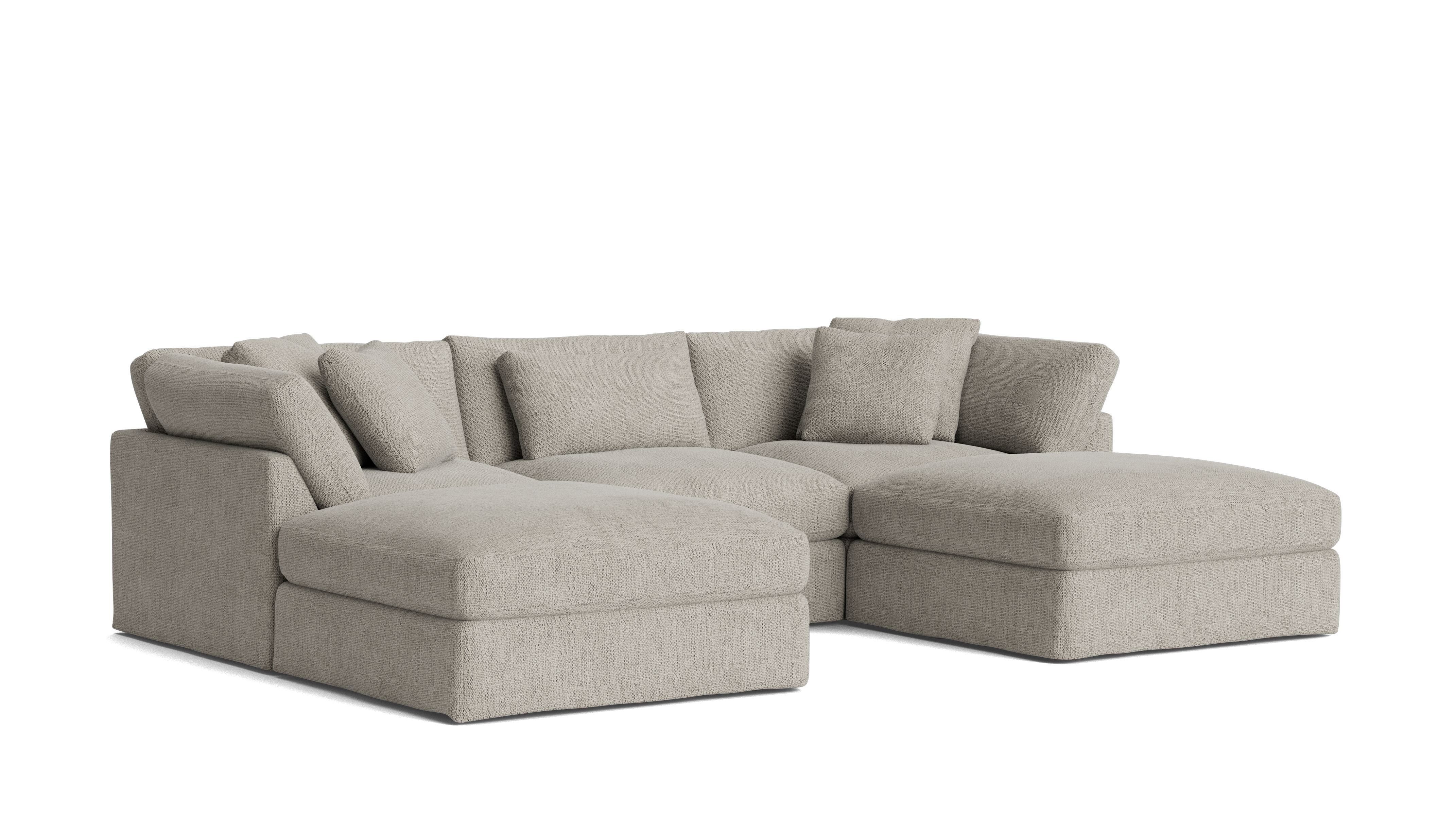 Get Together™ 5-Piece Modular U-Shaped Sectional, Large, Oatmeal - Image 3