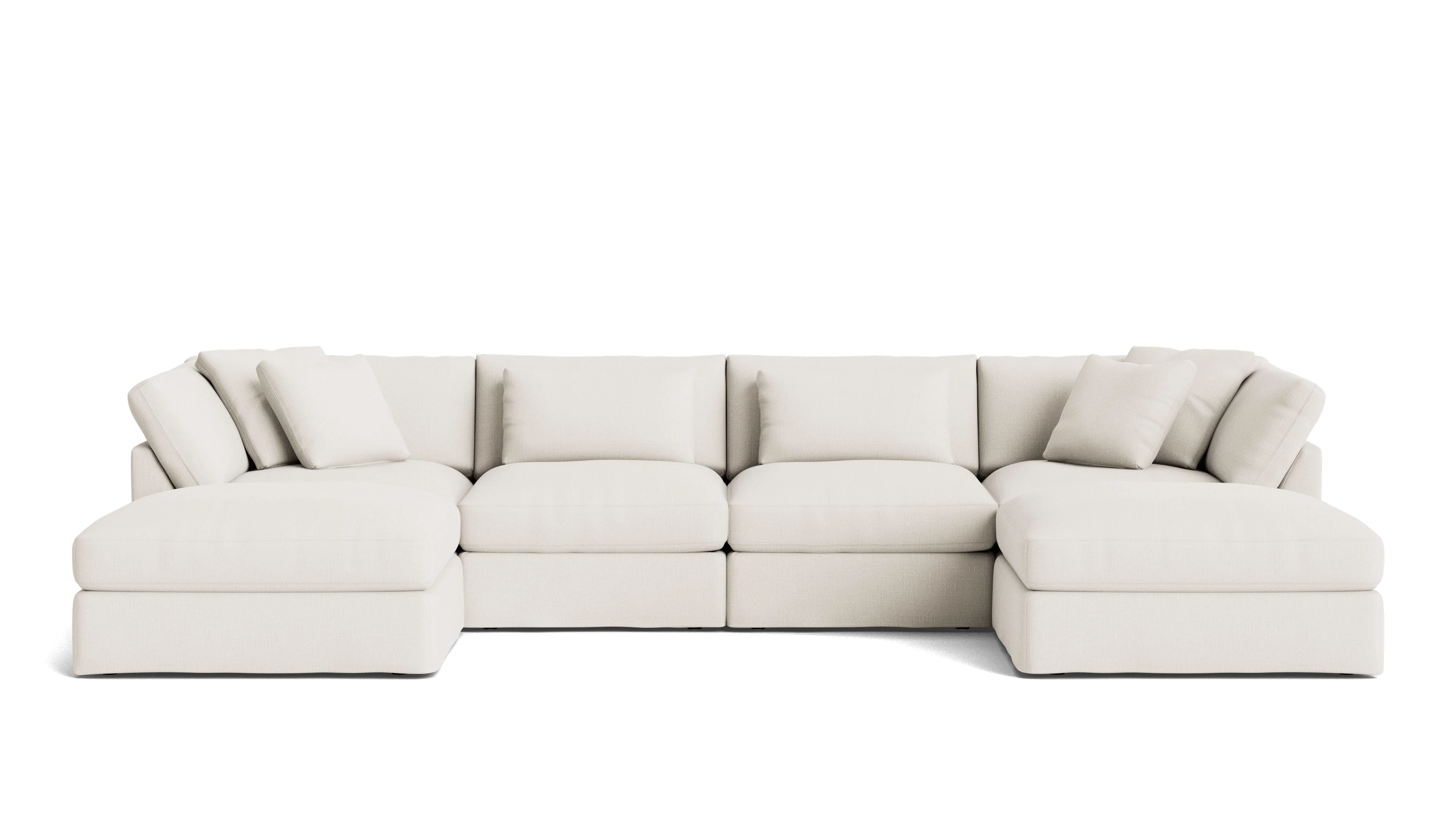 Get Together™ 6-Piece Modular U-Shaped Sectional, Large, Cream Linen - Image 2