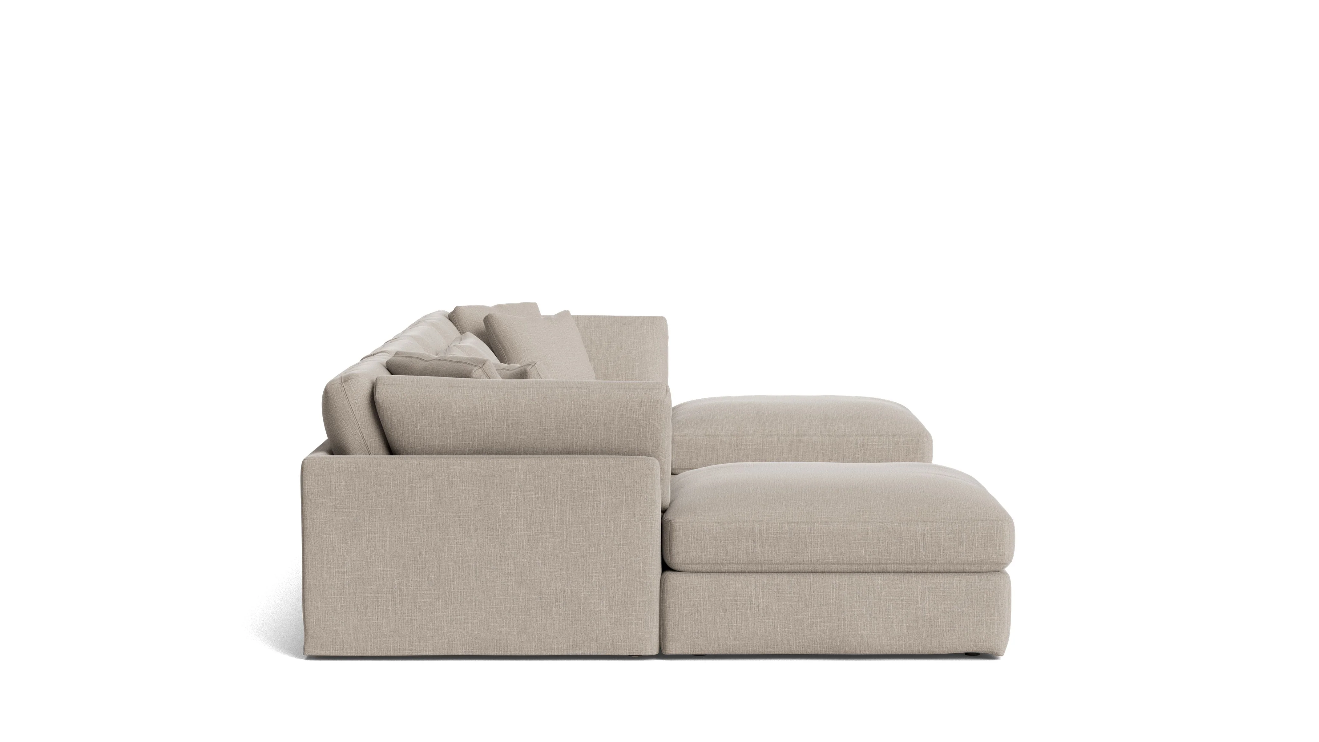 Get Together™ 6-Piece Modular U-Shaped Sectional, Large, Light Pebble - Image 4