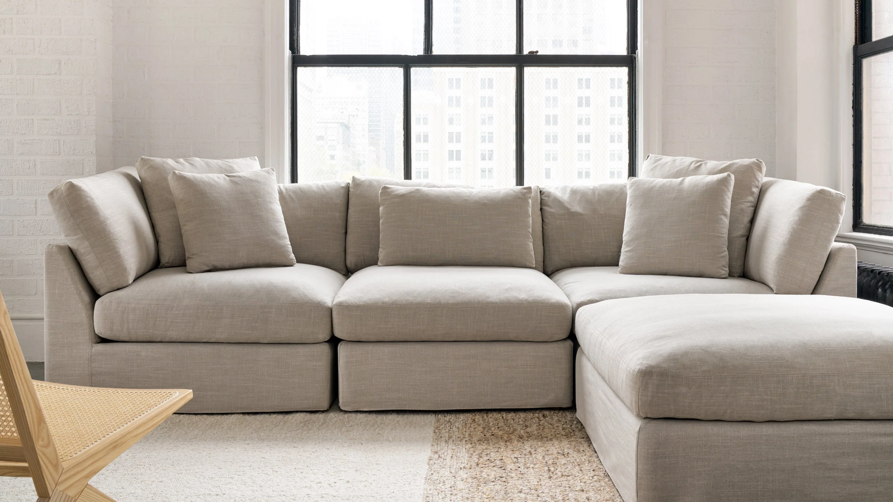 Get Together™ 6-Piece Modular U-Shaped Sectional, Large, Light Pebble - Image 7