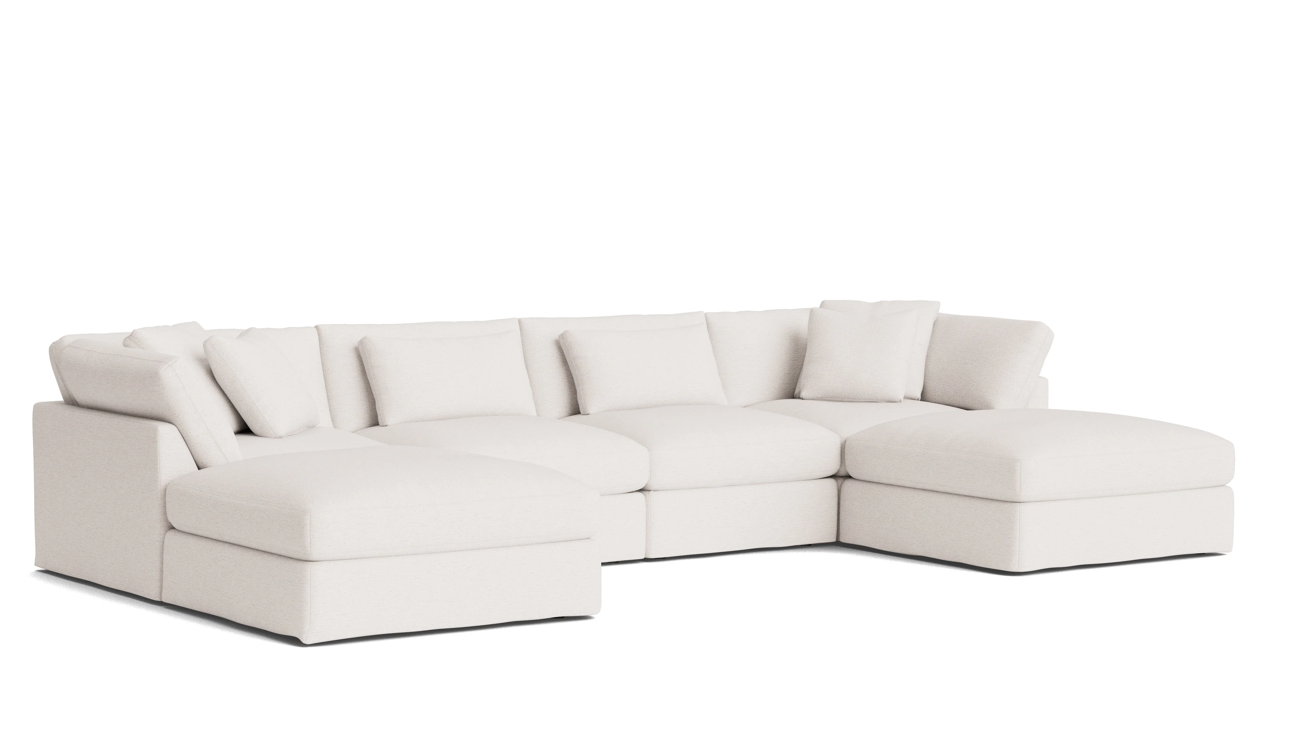 Get Together™ 6-Piece Modular U-Shaped Sectional, Large, Nomad Snow - Image 3