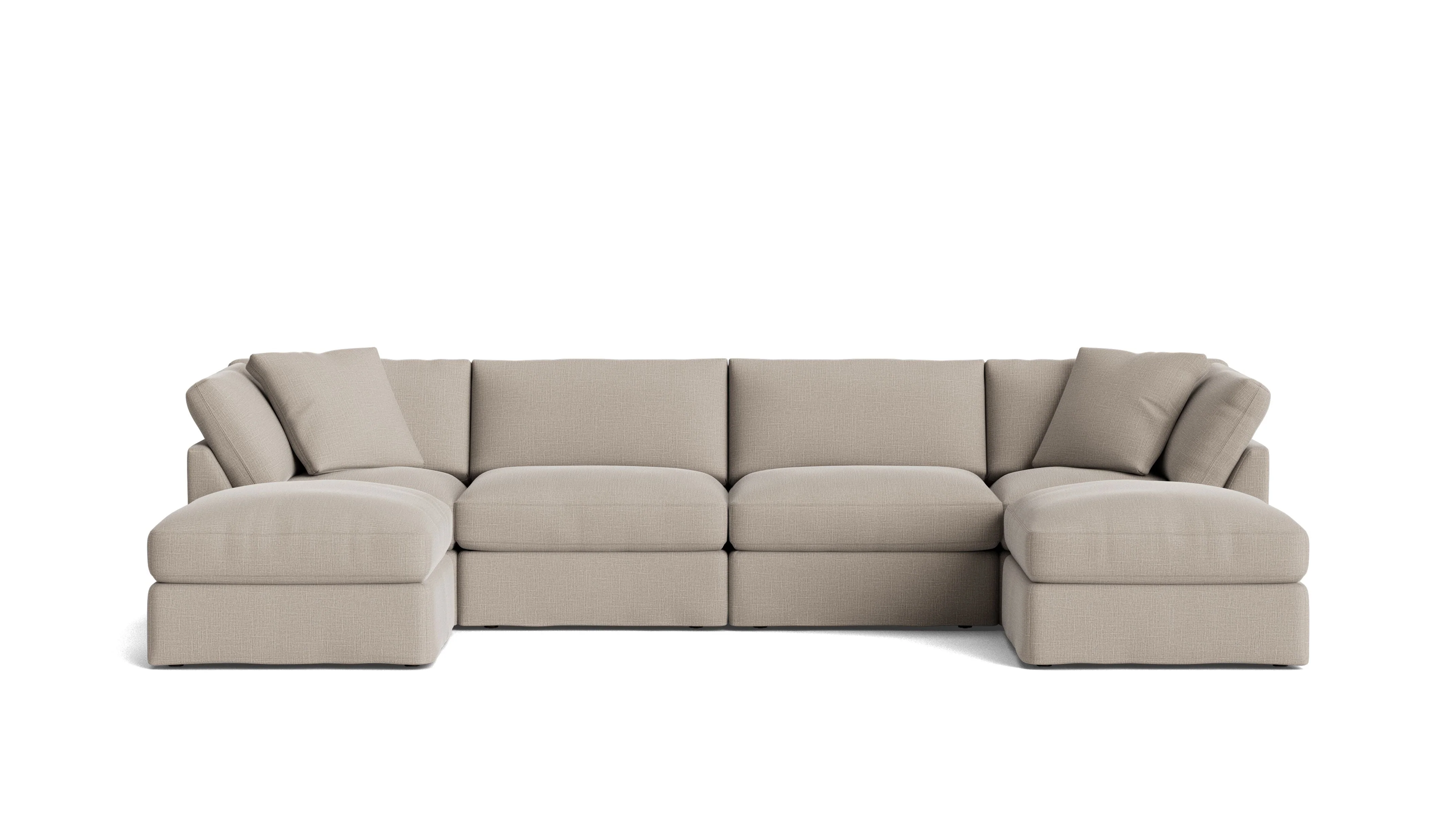 Get Together™ 6-Piece Modular U-Shaped Sectional, Standard, Light Pebble - Image 2