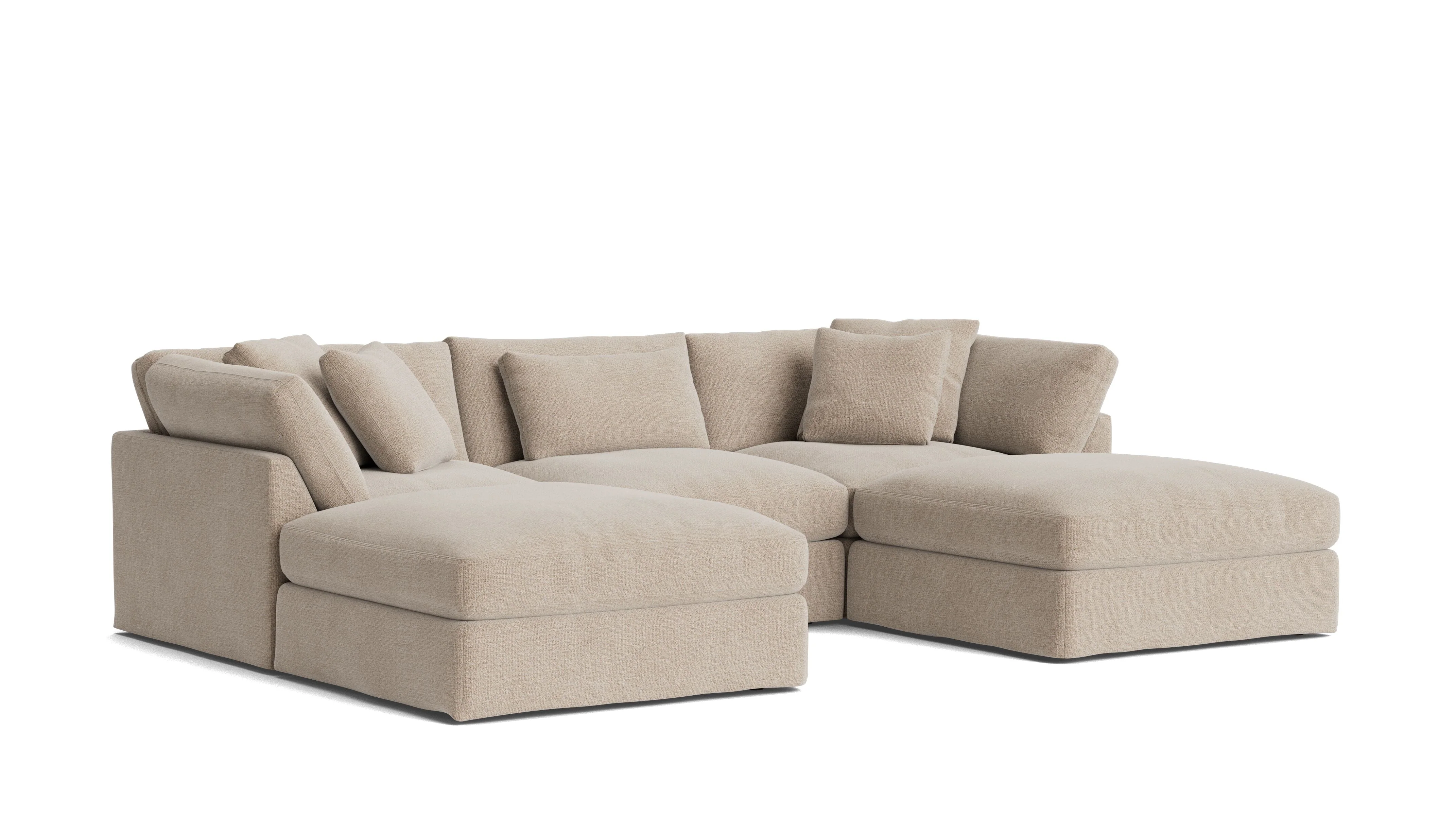 Get Together™ 5-Piece Modular U-Shaped Sectional, Large, Champagne - Image 4