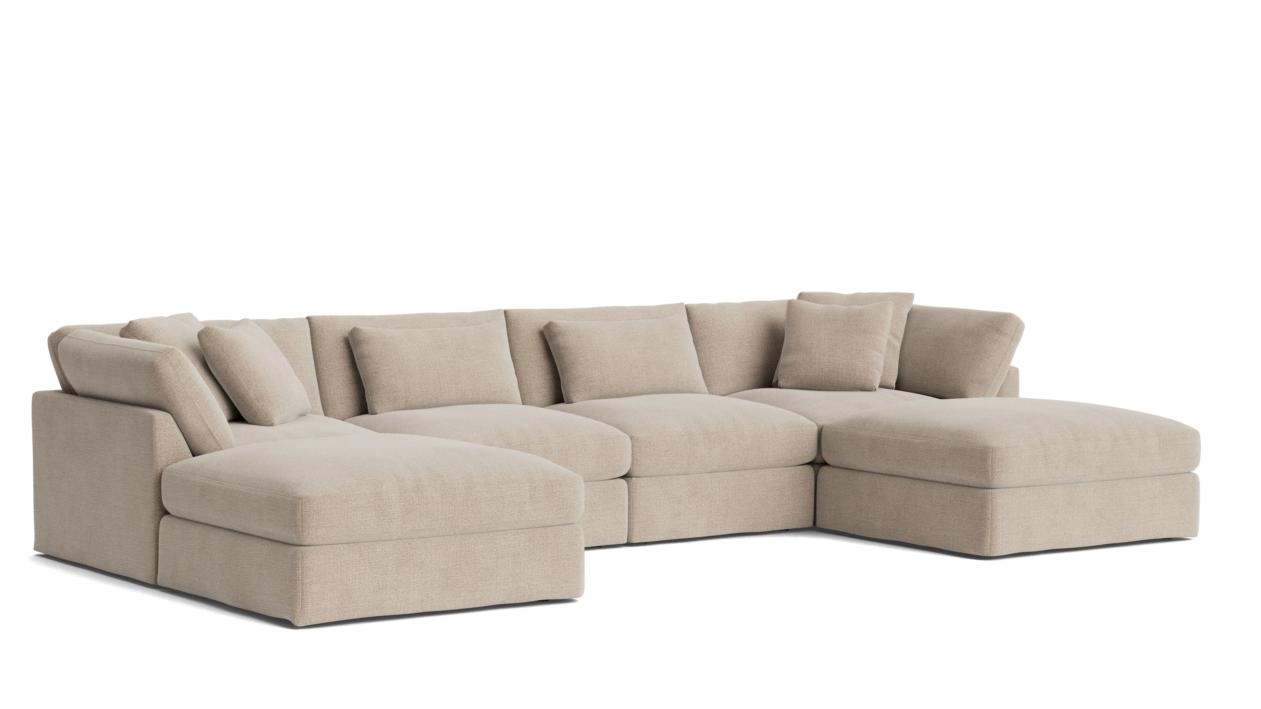 Get Together™ 6-Piece Modular U-Shaped Sectional, Large, Champagne - Image 4