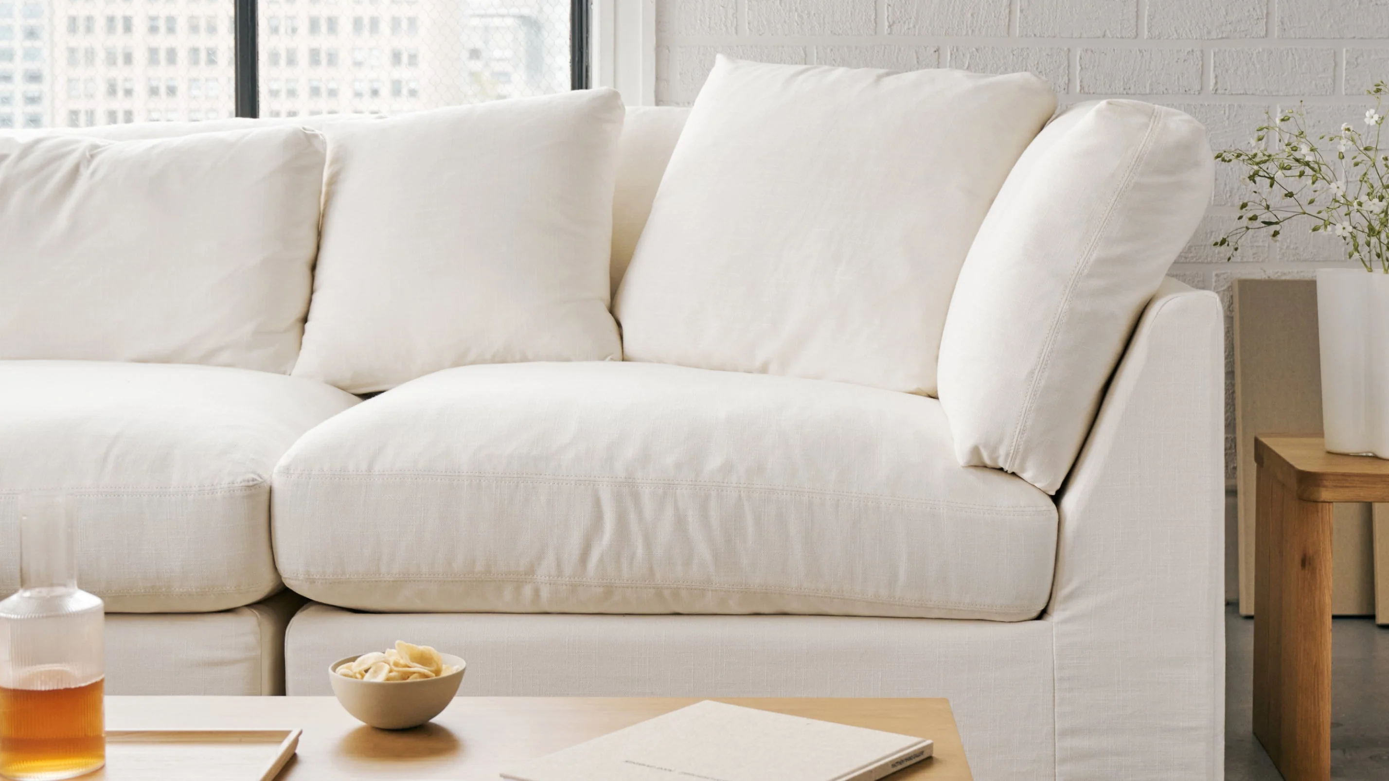 Get Together™ 2-Piece Modular Sofa, Standard, Cream Linen - Image 7