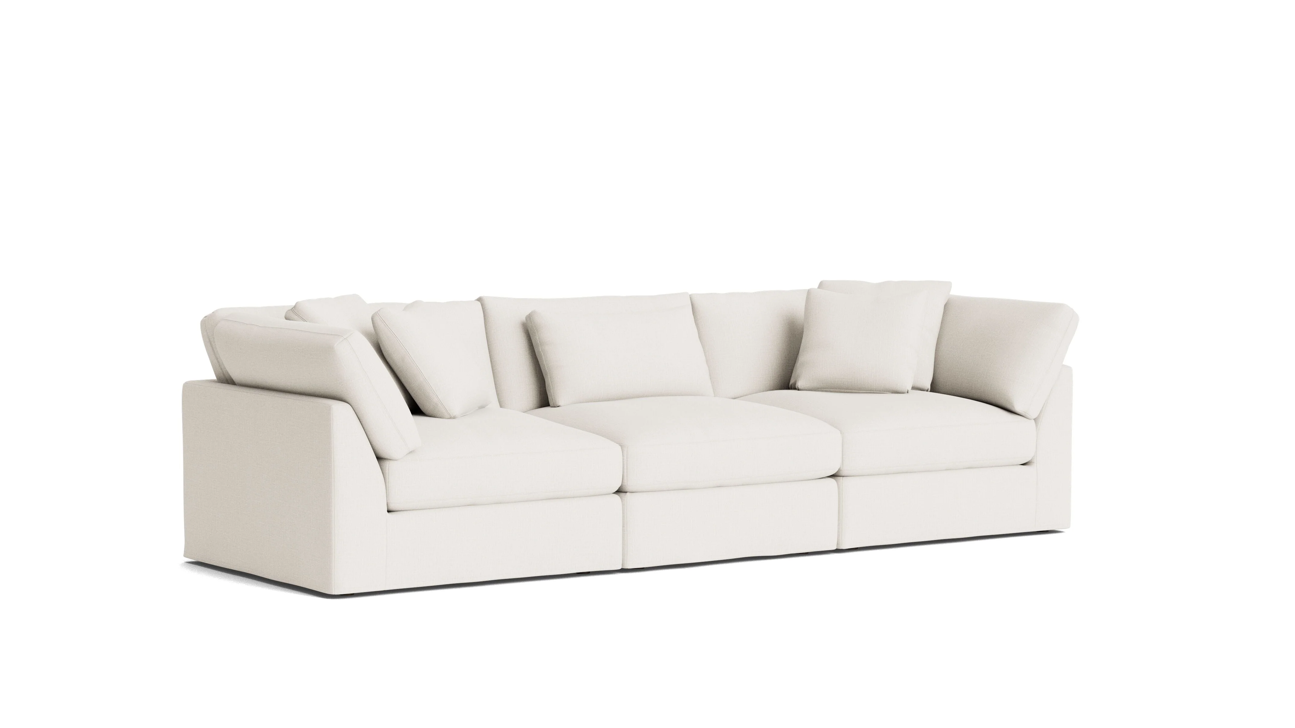 Get Together™ 3-Piece Modular Sofa, Large, Cream Linen - Image 3