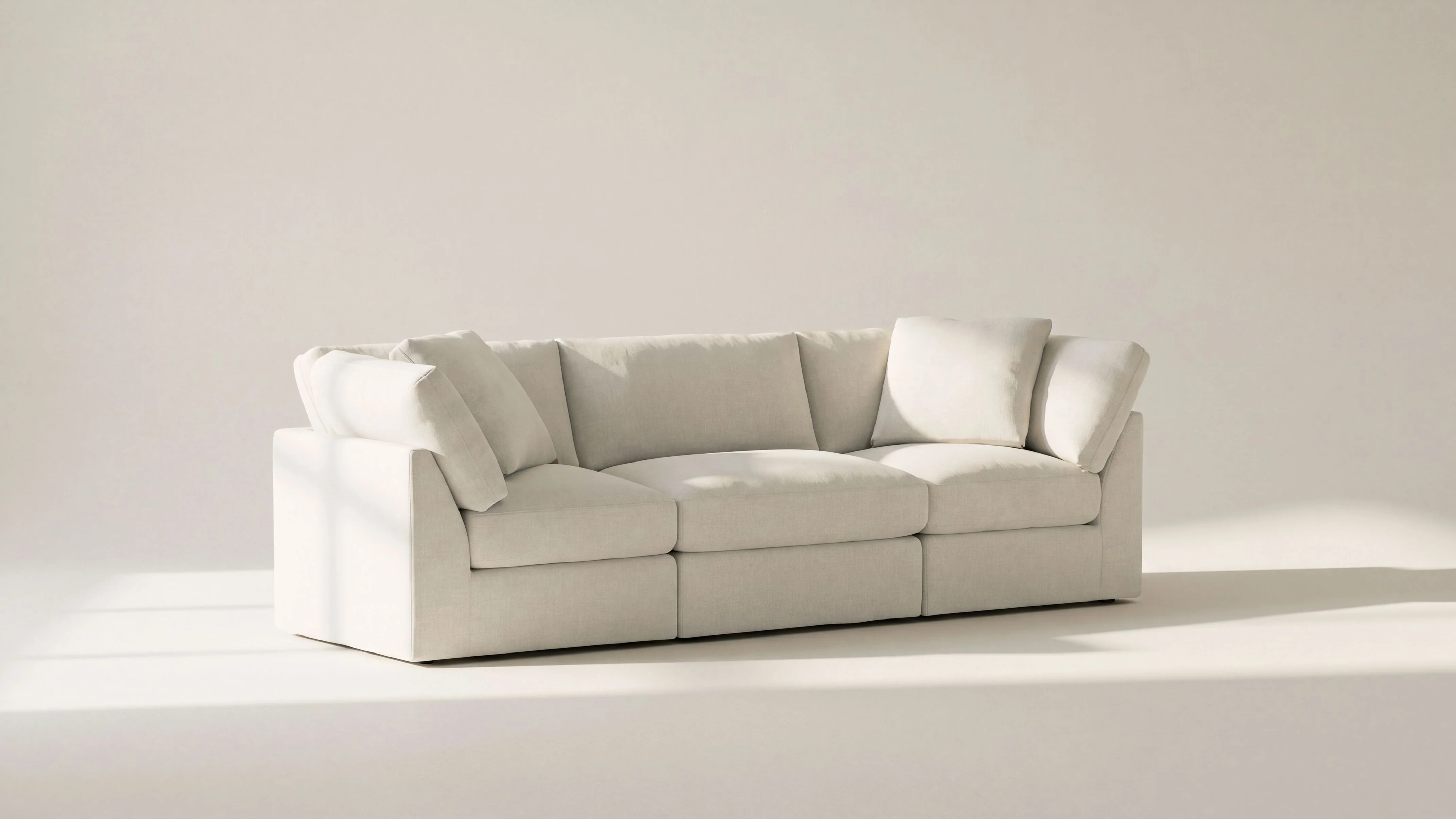 Get Together™ 3-Piece Modular Sofa, Standard, Cream Linen - Image 3
