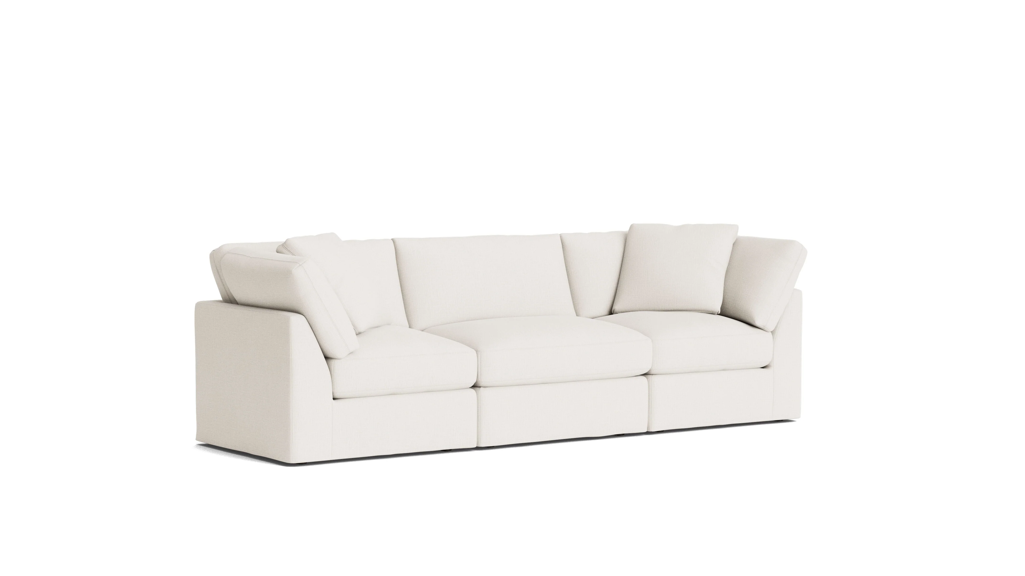 Get Together™ 3-Piece Modular Sofa, Standard, Cream Linen - Image 4
